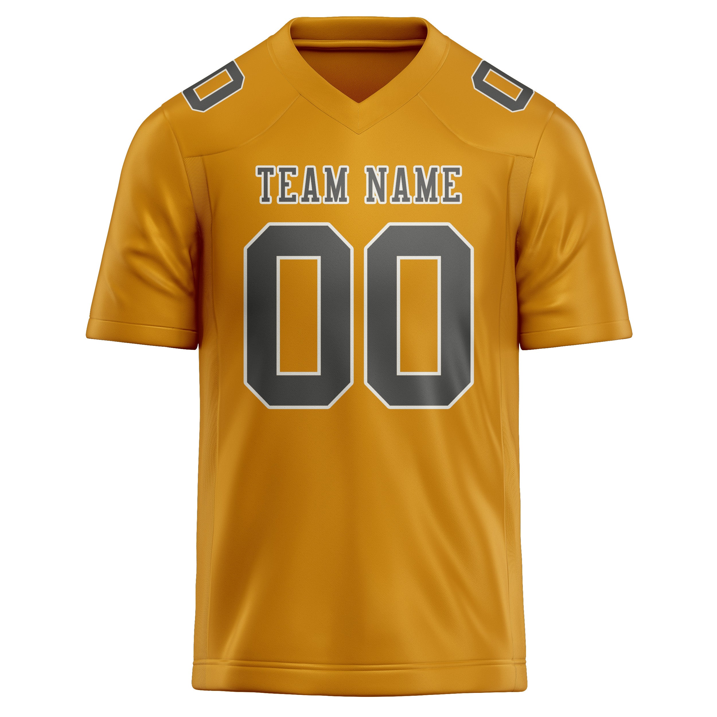Custom Yellow Dark Grey Football Jersey