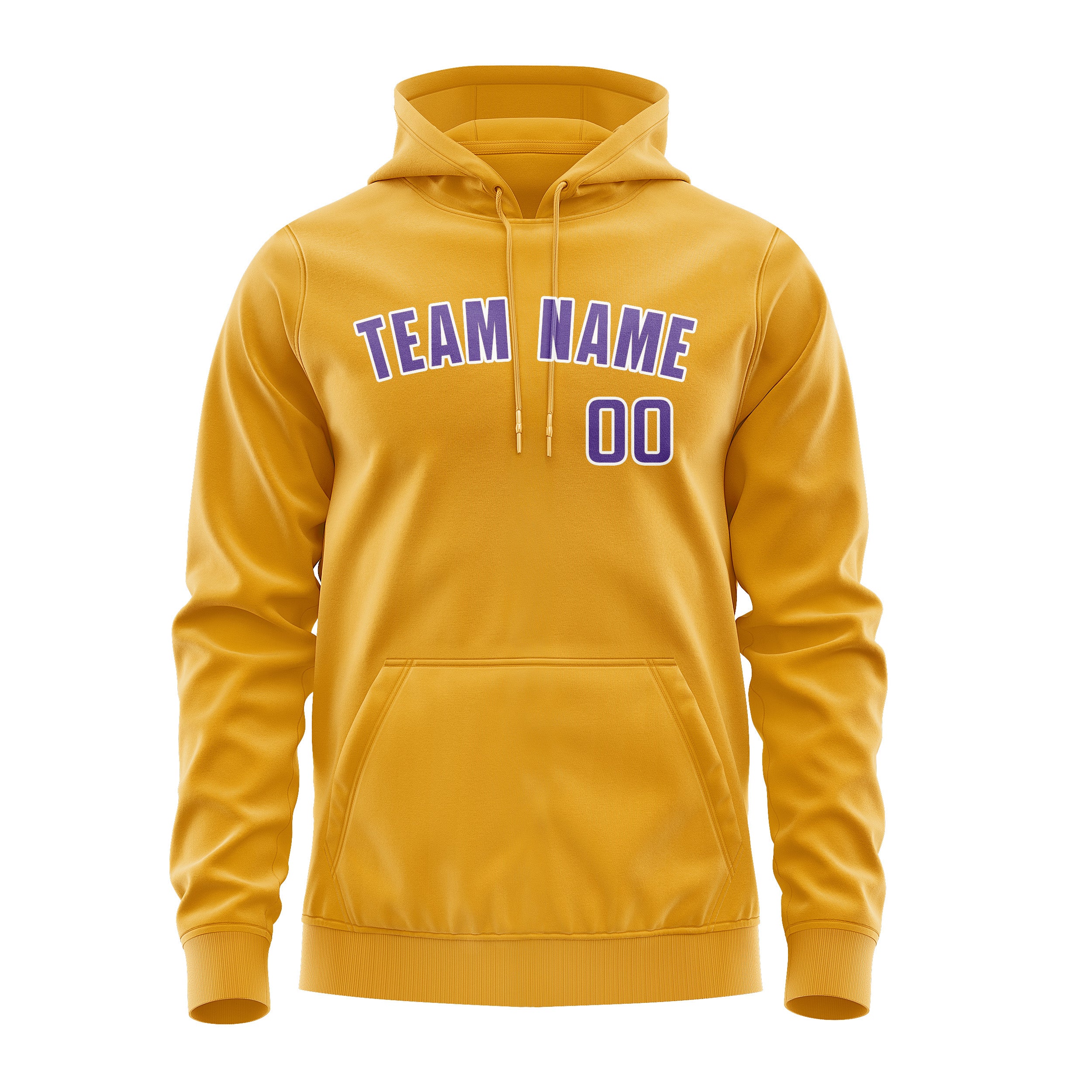 Custom Yellow Light Purple Hoodie