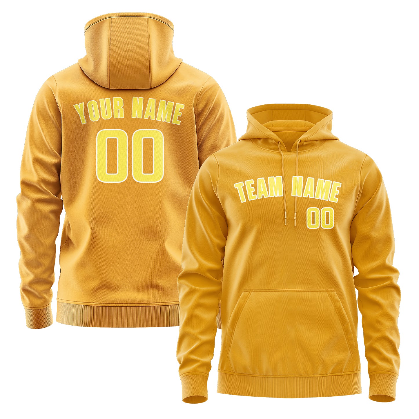 Custom Yellow Light Yellow Hoodie