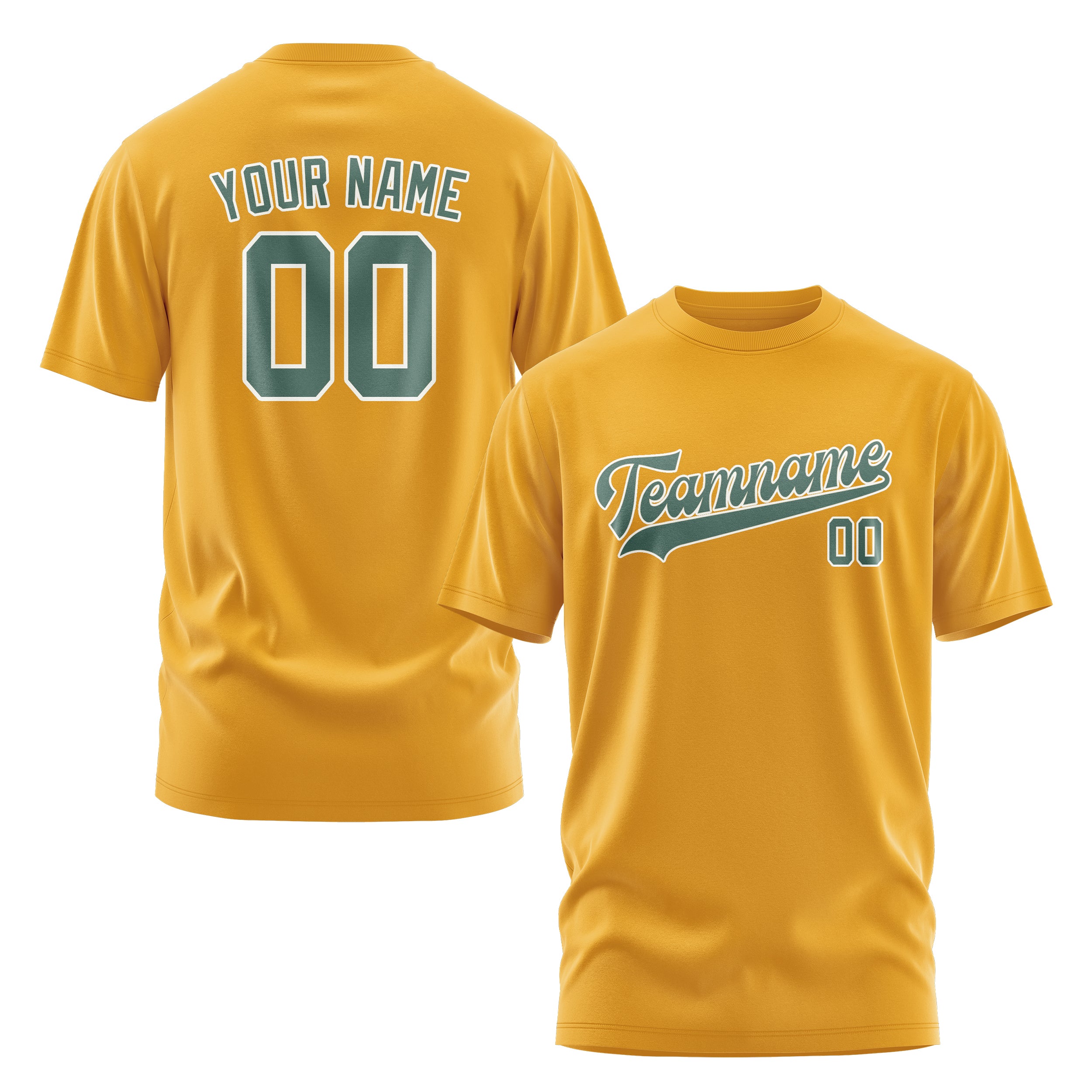 Custom Yellow Blue Green T-Shirt