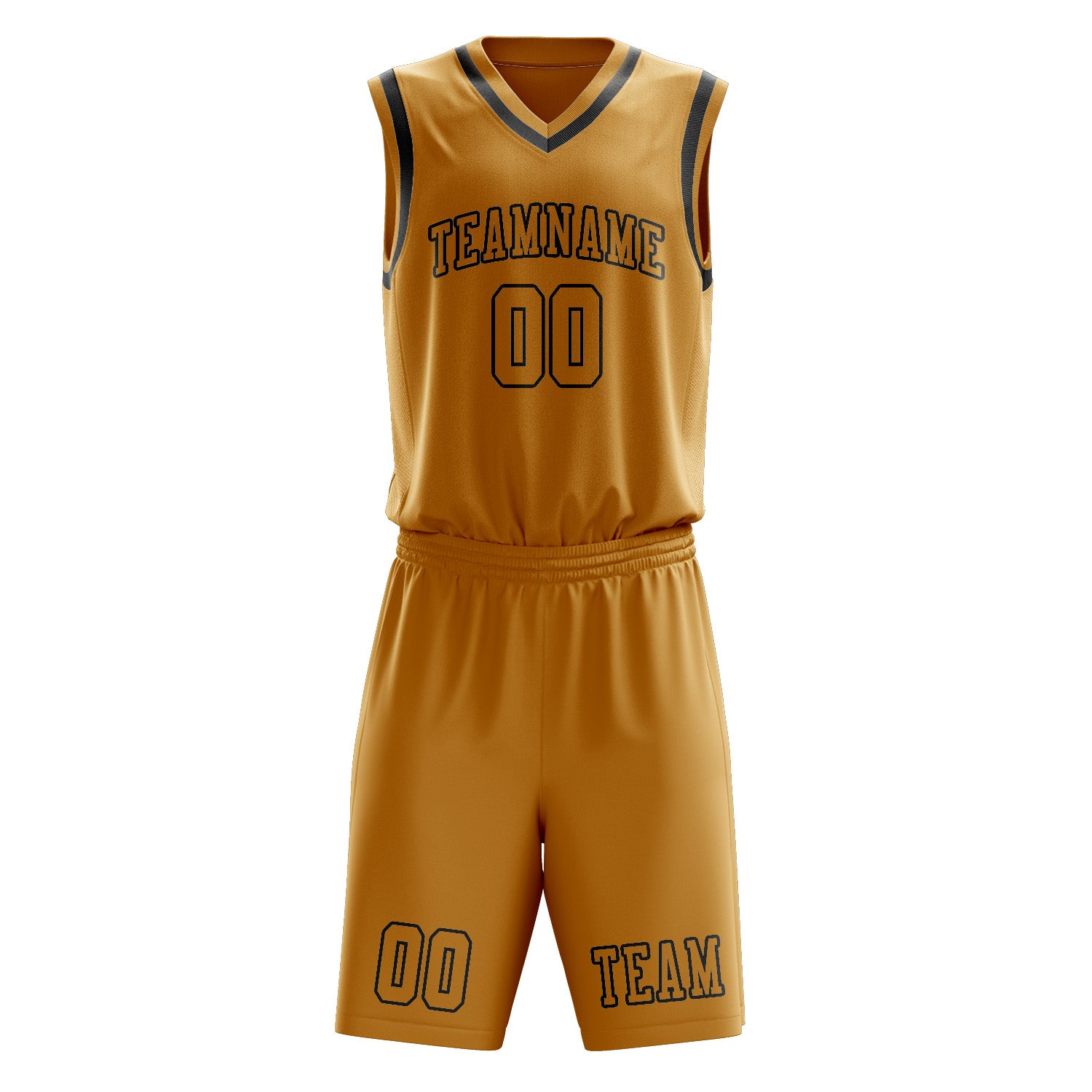 Custom Yellow Yellow Basketball Set