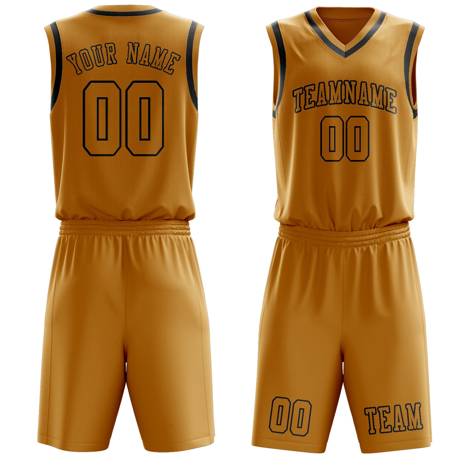 Custom Yellow Yellow Basketball Set