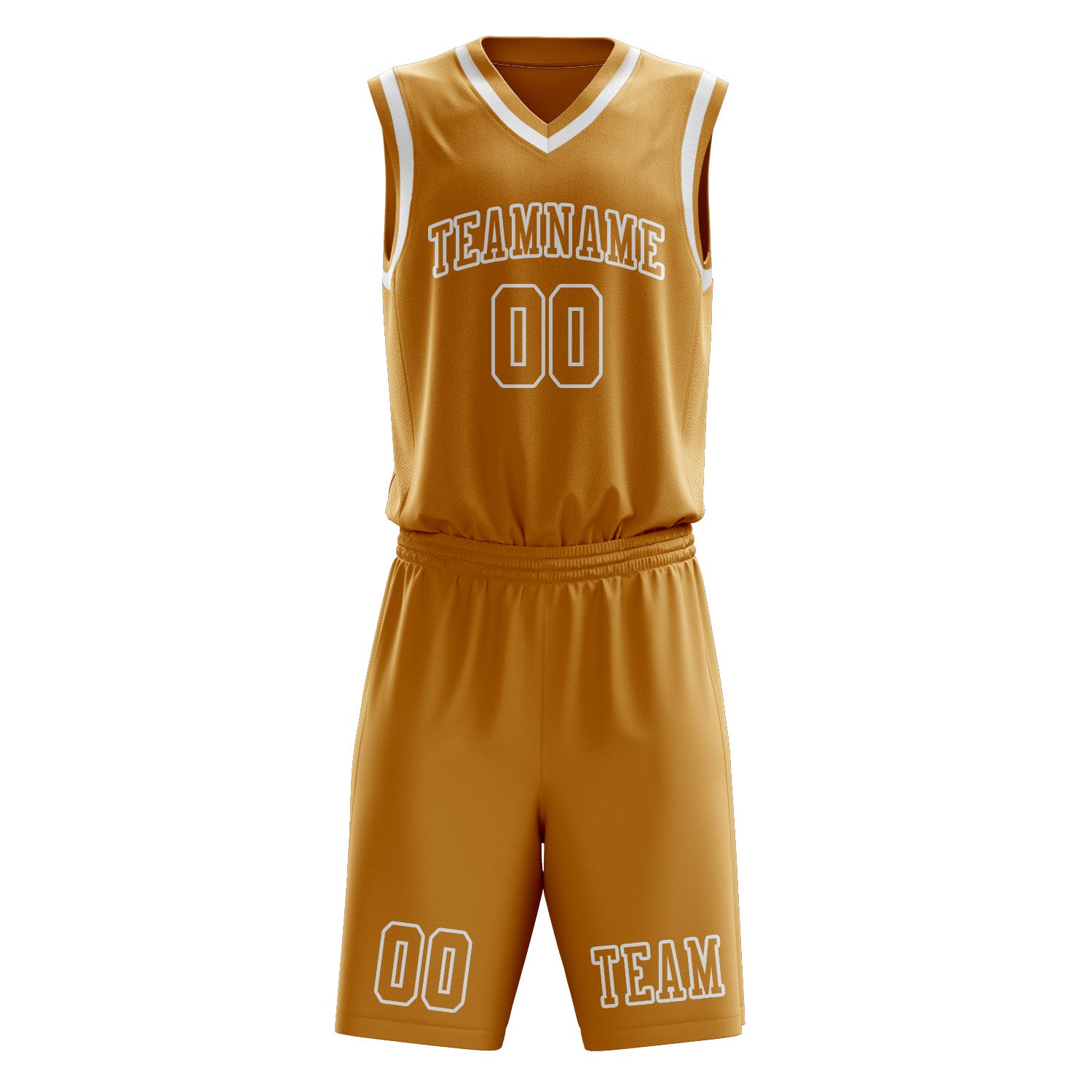 Custom Yellow Yellow Basketball Set