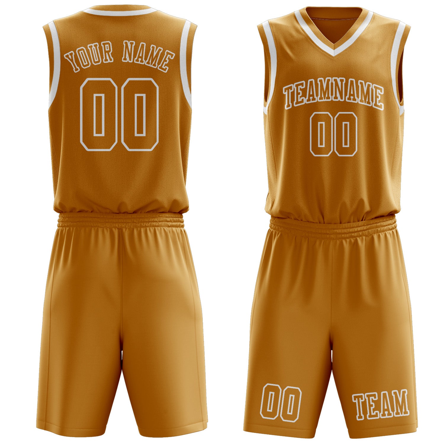 Custom Yellow Yellow Basketball Set