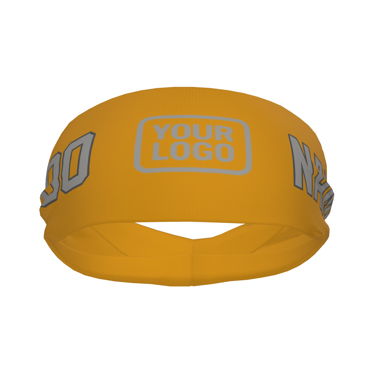 Custom Yellow Gray Sports headband