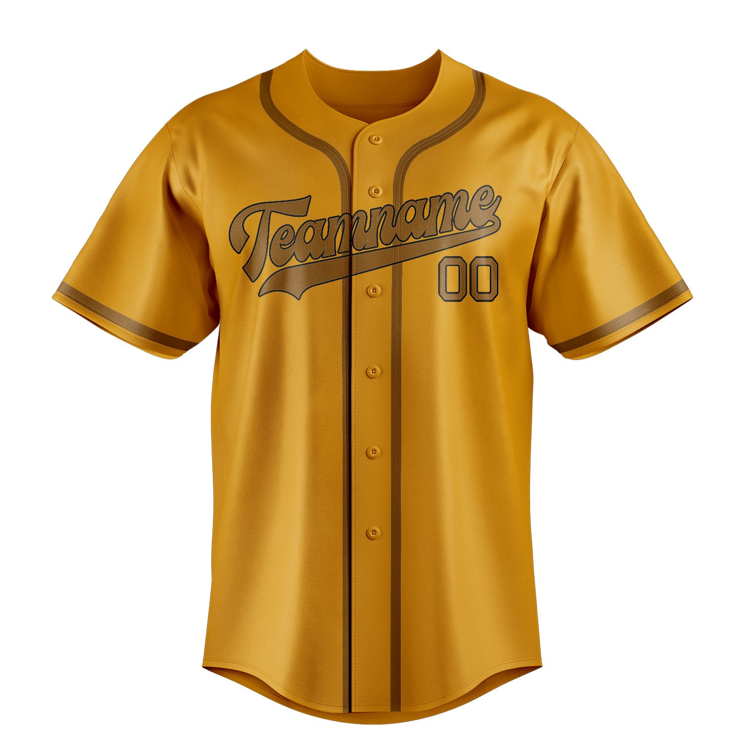 Custom Yellow Khaki Baseball Jersey