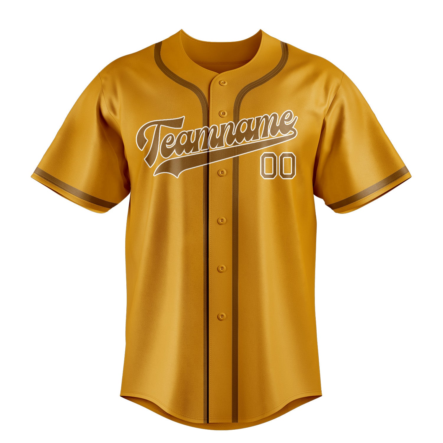 Custom Yellow Khaki Baseball Jersey