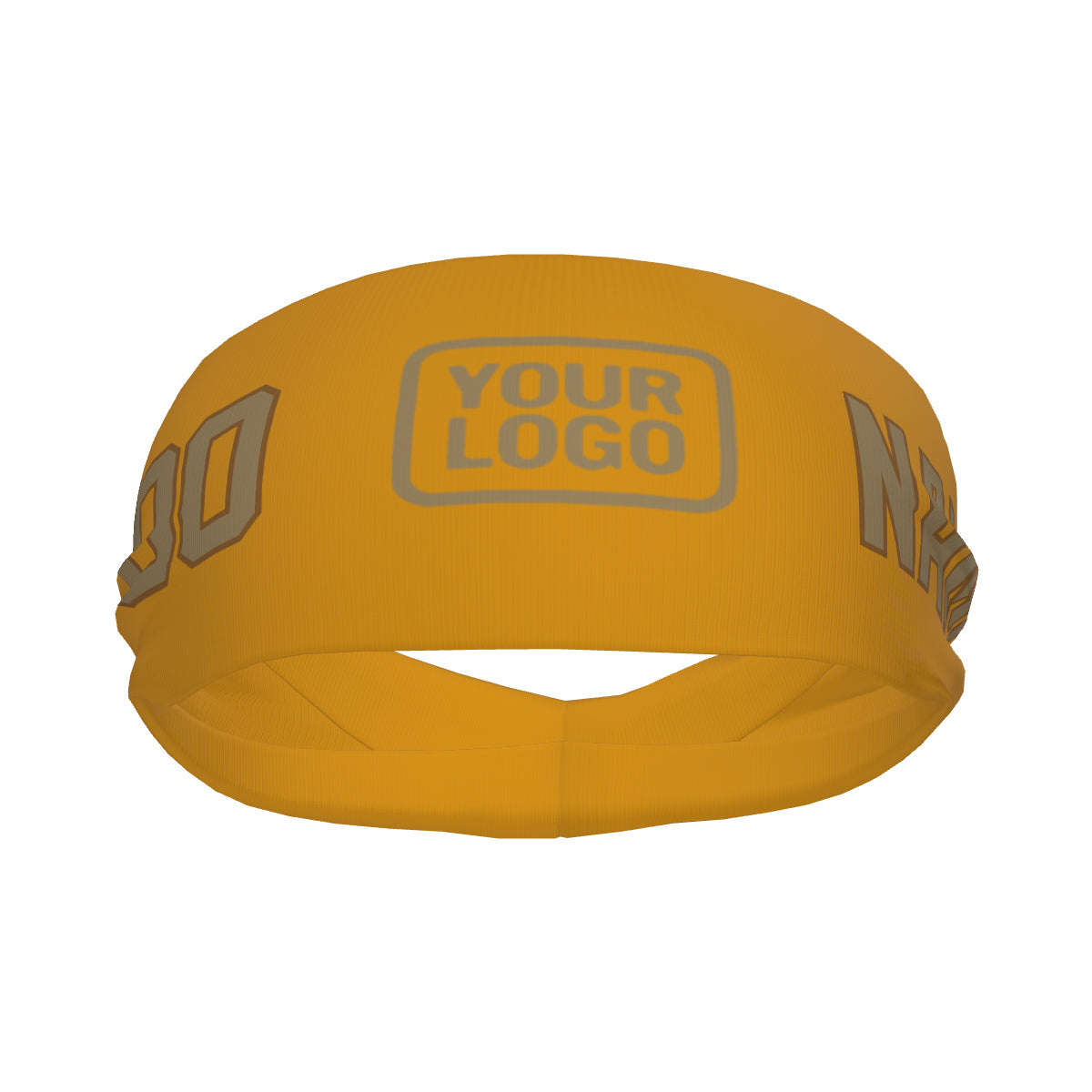 Custom Yellow Light Khaki Sports headband