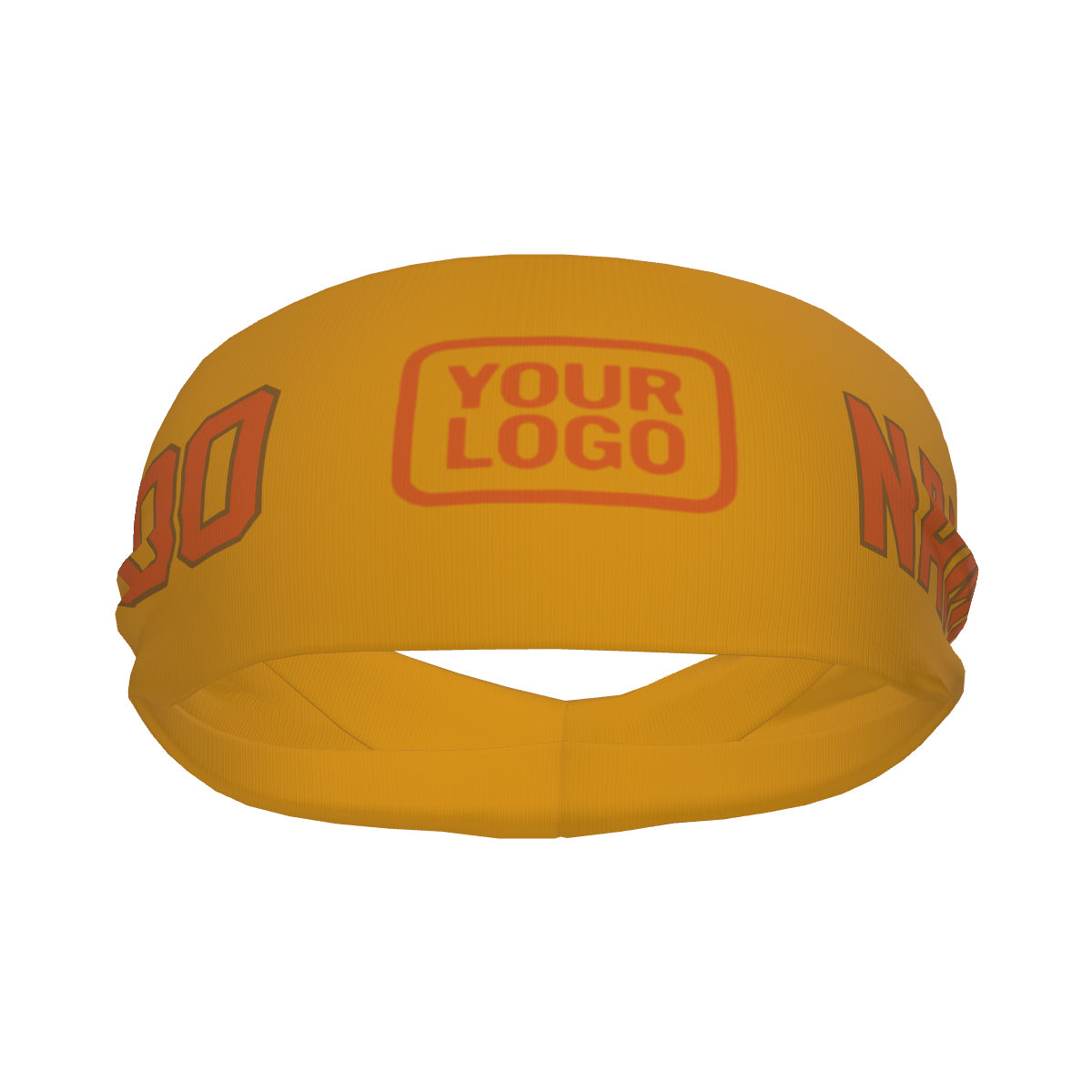 Custom Yellow Orange Sports headband