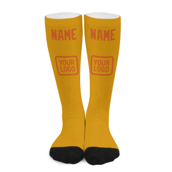 Custom Yellow Orange Knee-High Sock