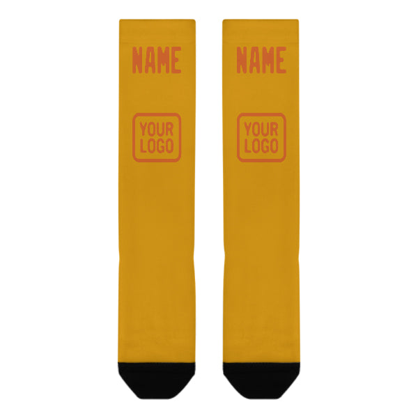 Custom Yellow Orange Knee-High Sock