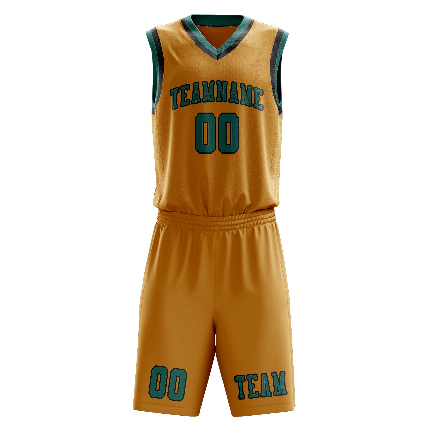 Custom Yellow Blue Green Basketball Set