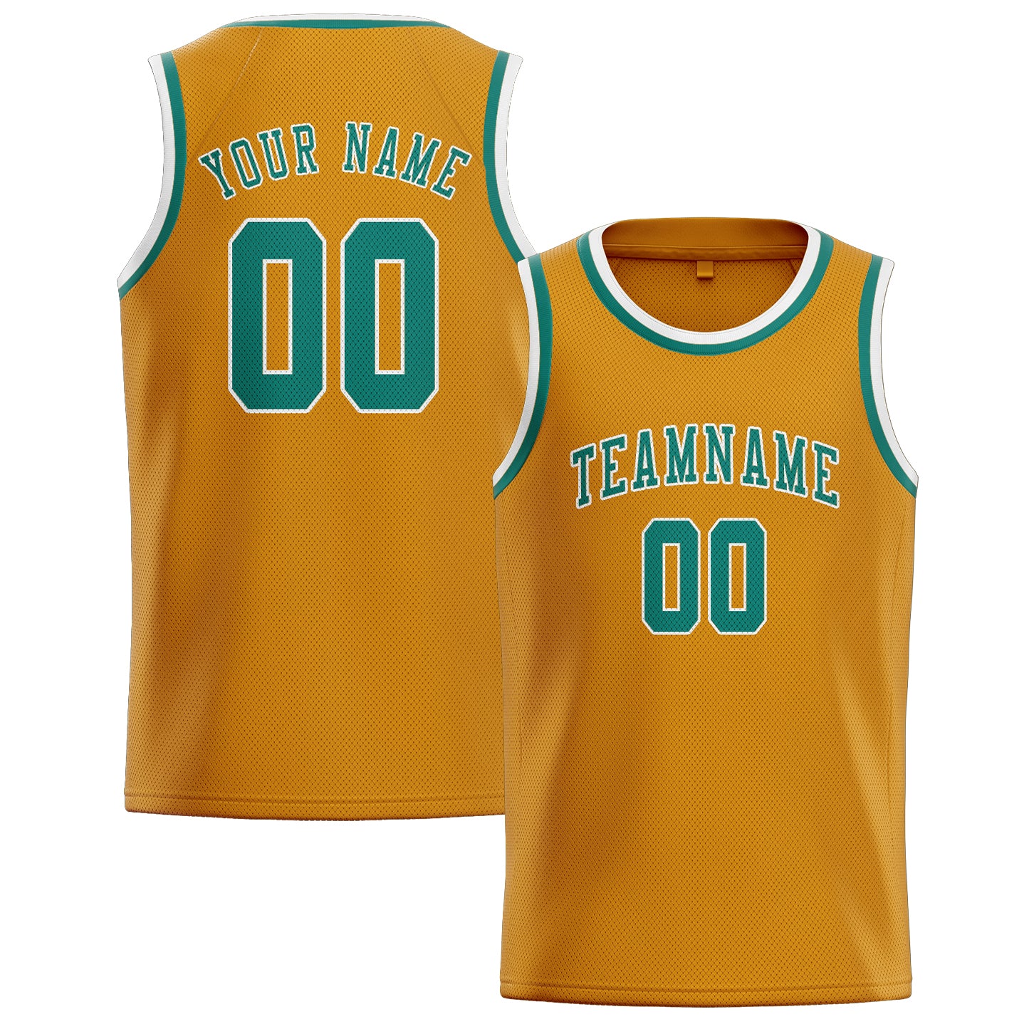 Custom Yellow Blue Green Basketball Jersey