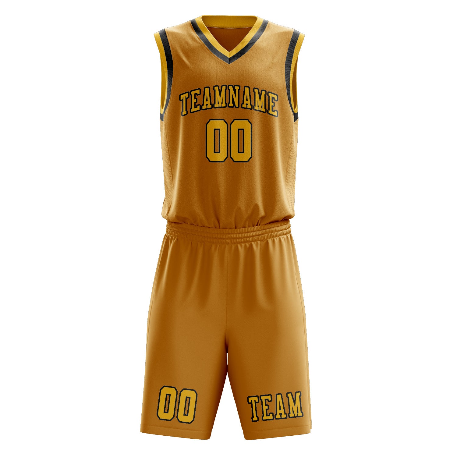 Custom Yellow Gold Basketball Set