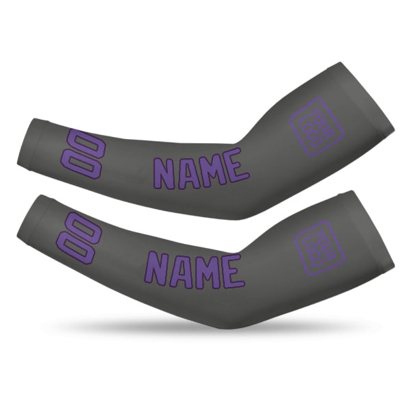 Custom Dark Grey Light Purple Arm Sleeve