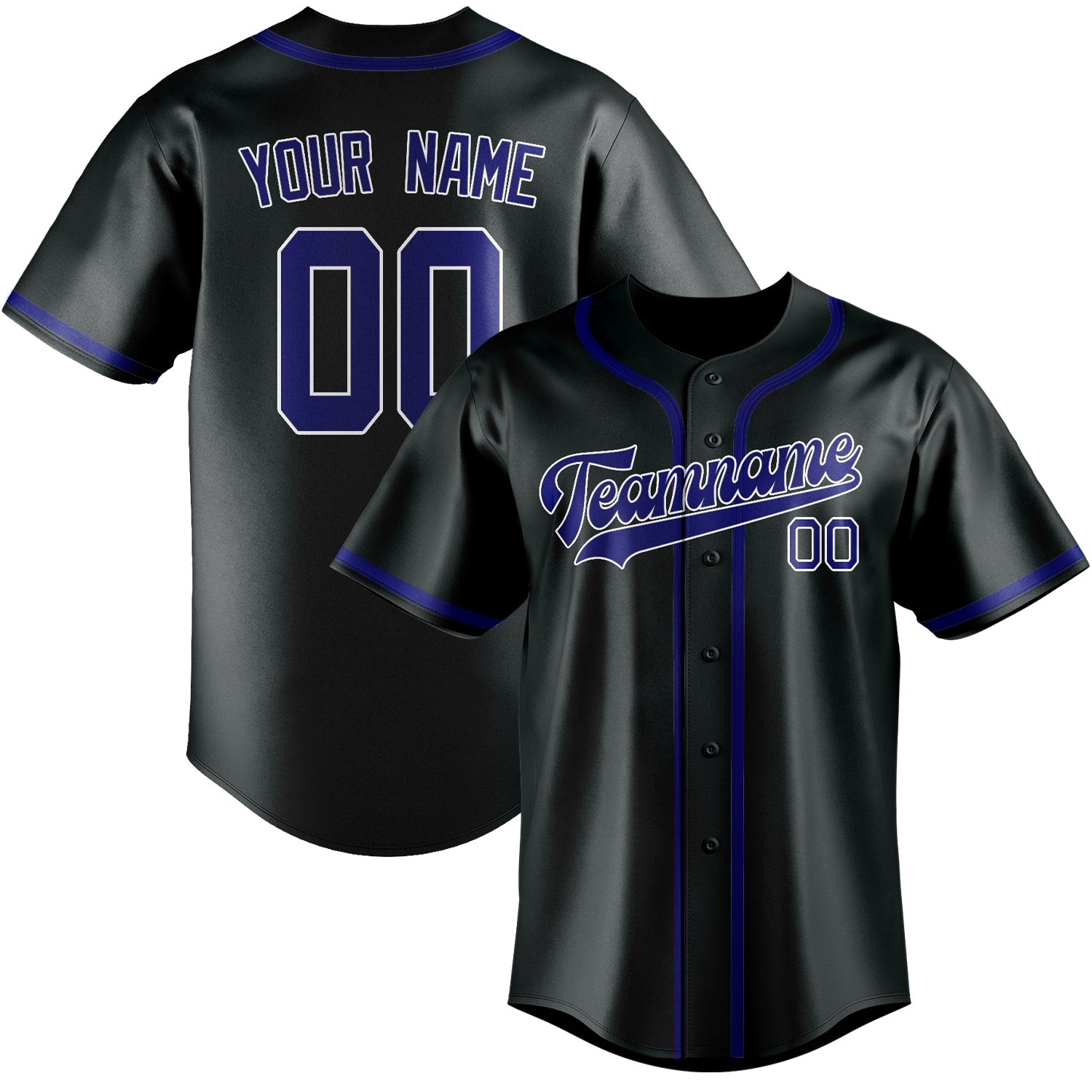 Custom Dark Grey Sky Blue Baseball Jersey