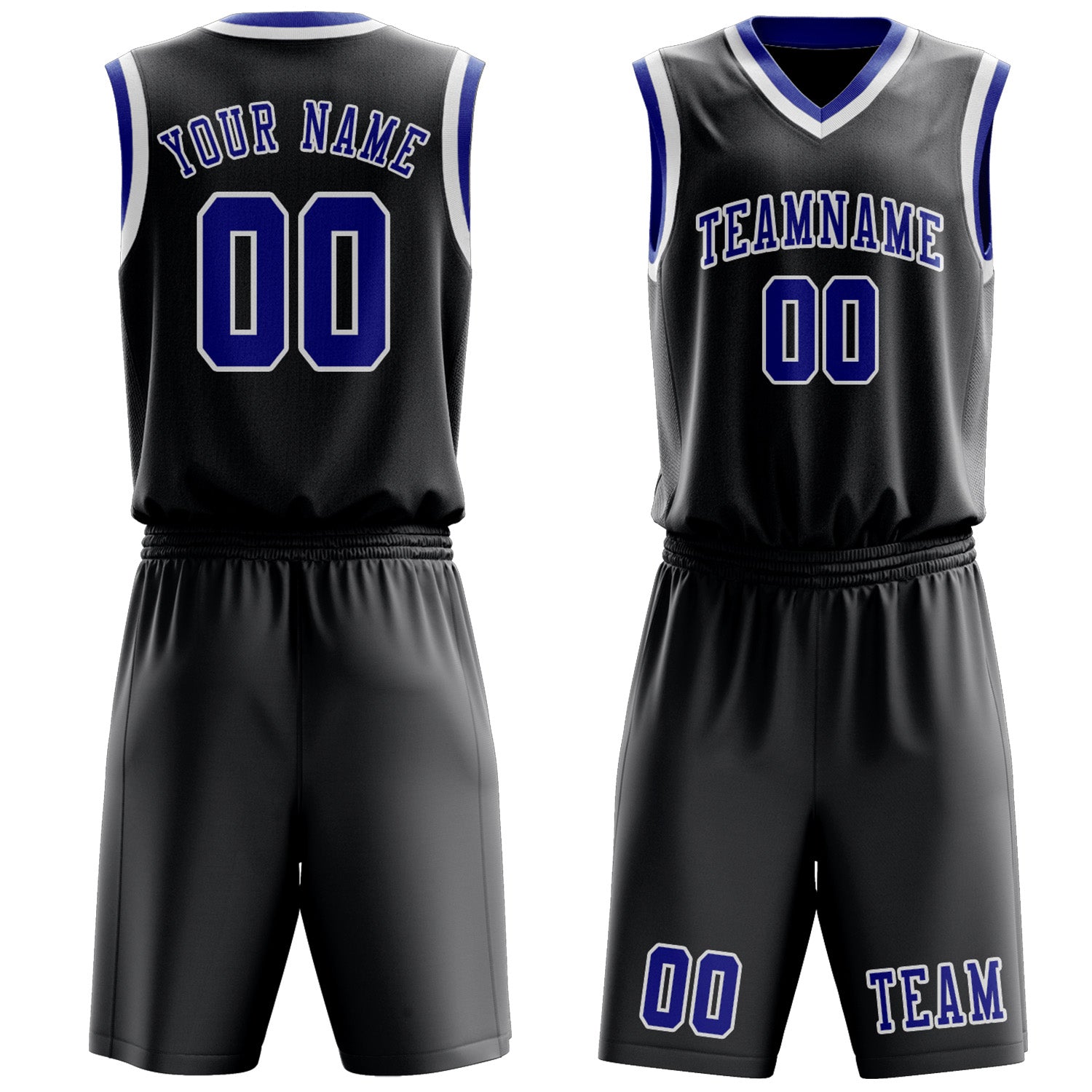 Custom Dark Grey Sky Blue Basketball Set
