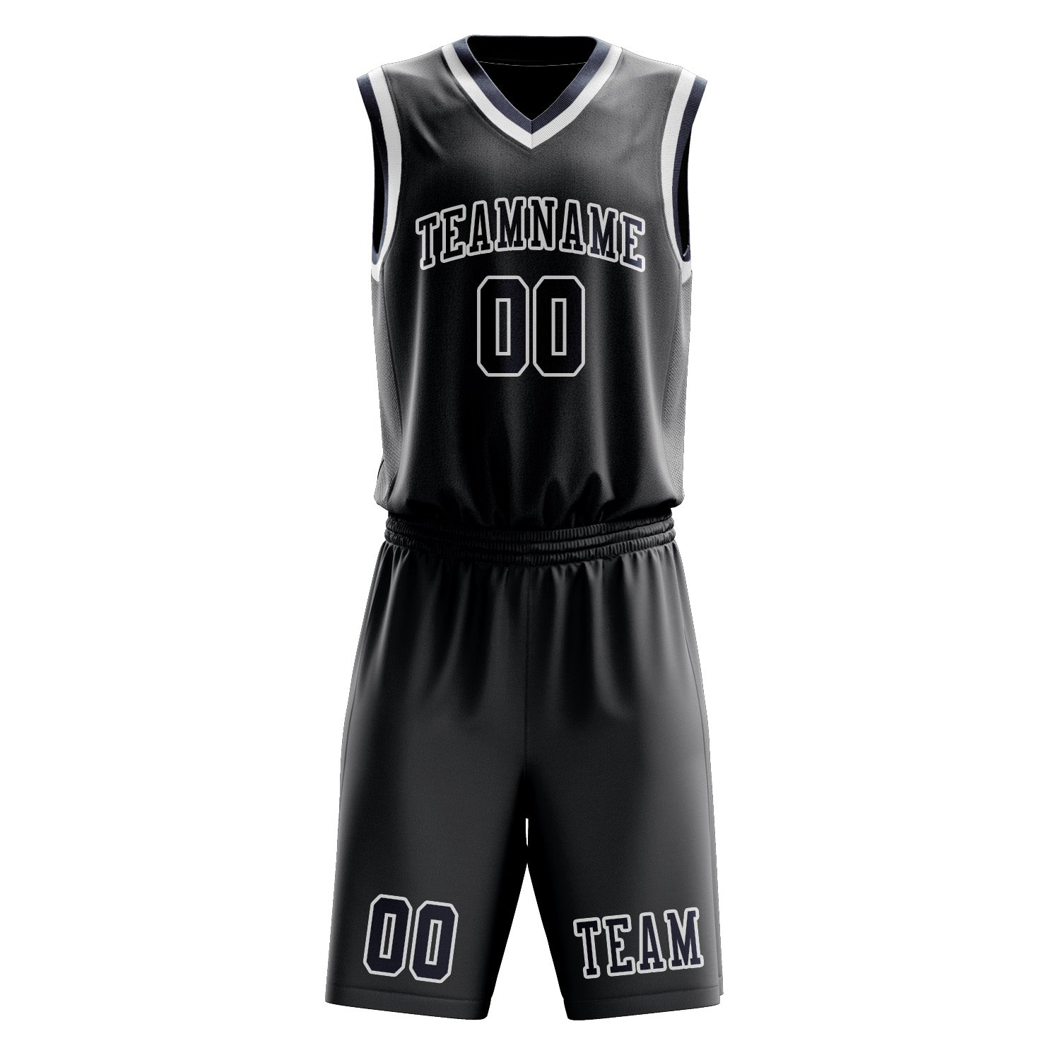 Custom Dark Grey Blue Basketball Set