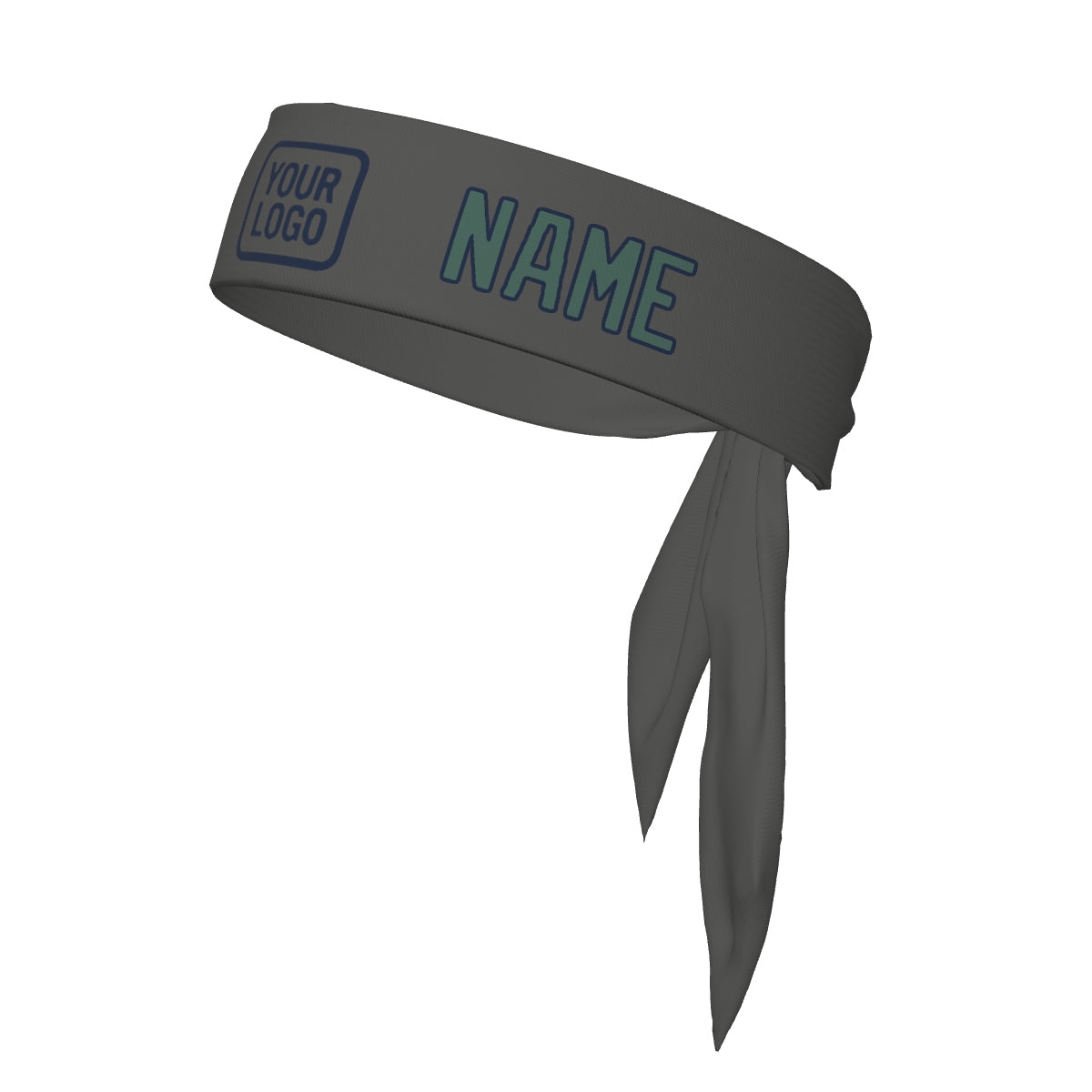 Custom Dark Grey Blue Green Headband