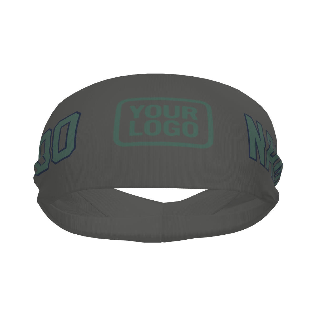 Custom Dark Grey Blue Green Sports headband