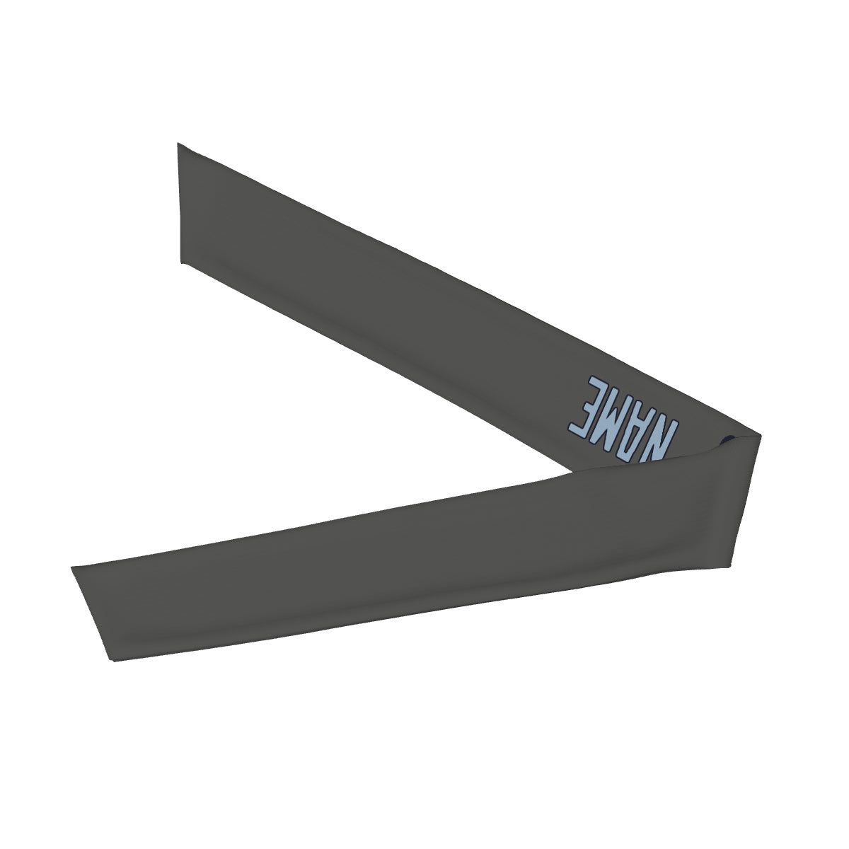 Custom Dark Grey Light Blue Headband