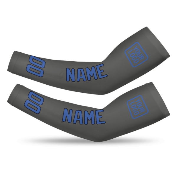 Custom Dark Grey Sky Blue Arm Sleeve