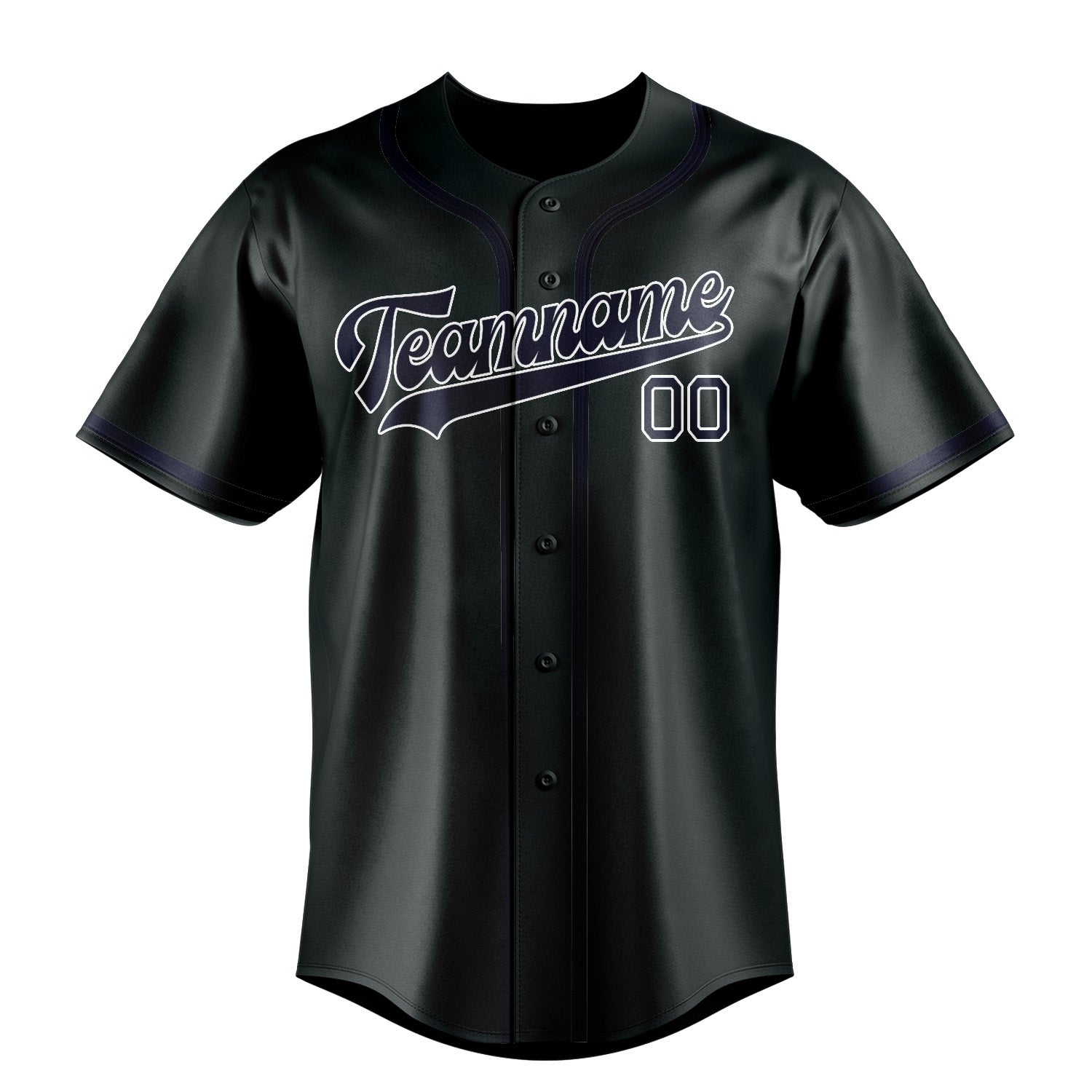 Custom Dark Grey Navy Baseball Jersey