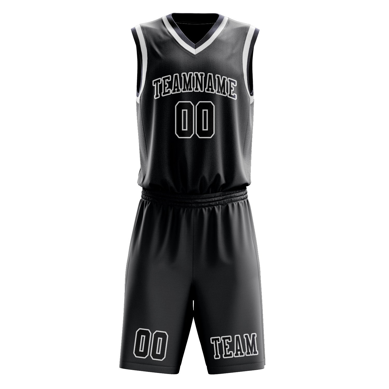 Custom Dark Grey Navy Basketball Set