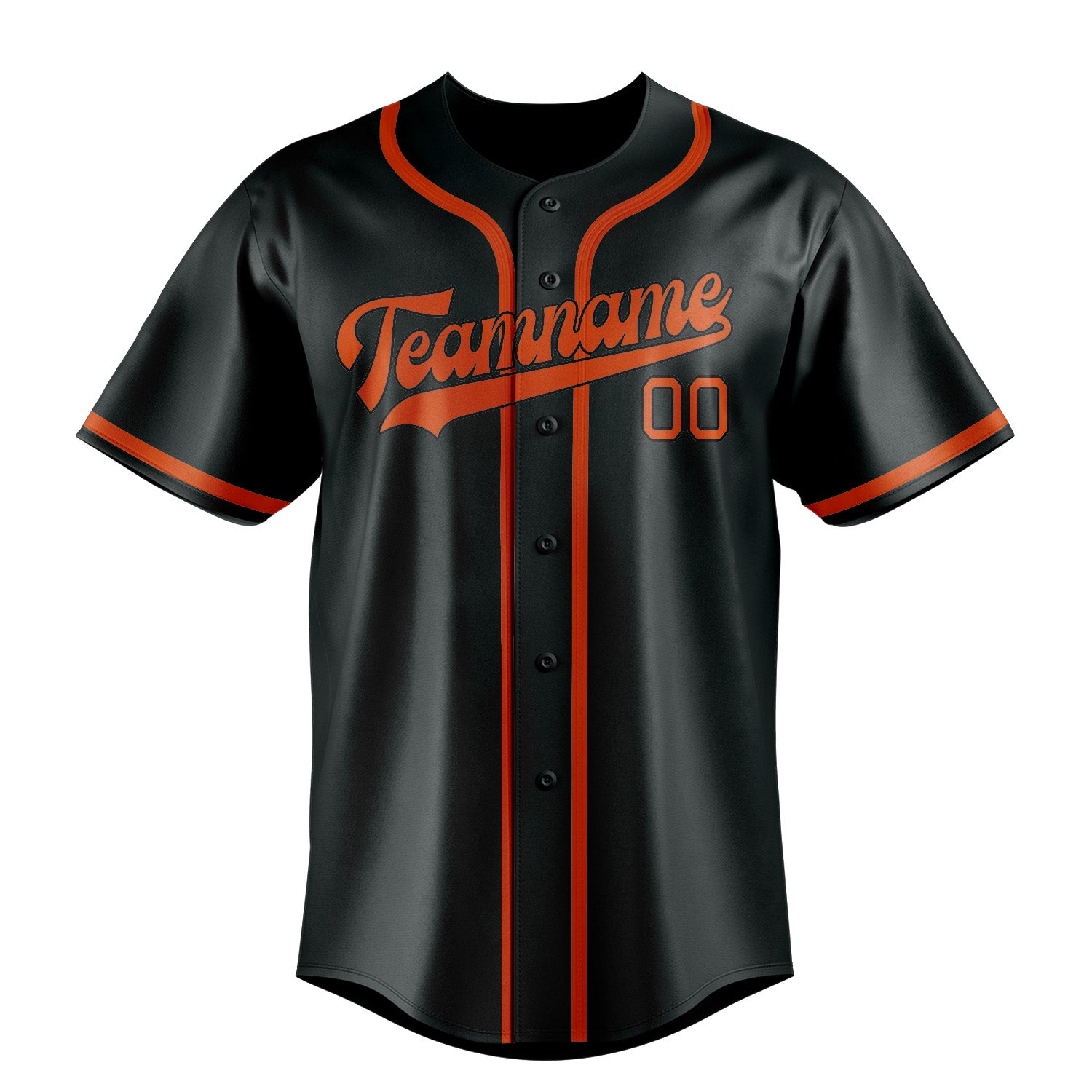 Custom Dark Grey Orange Red Baseball Jersey
