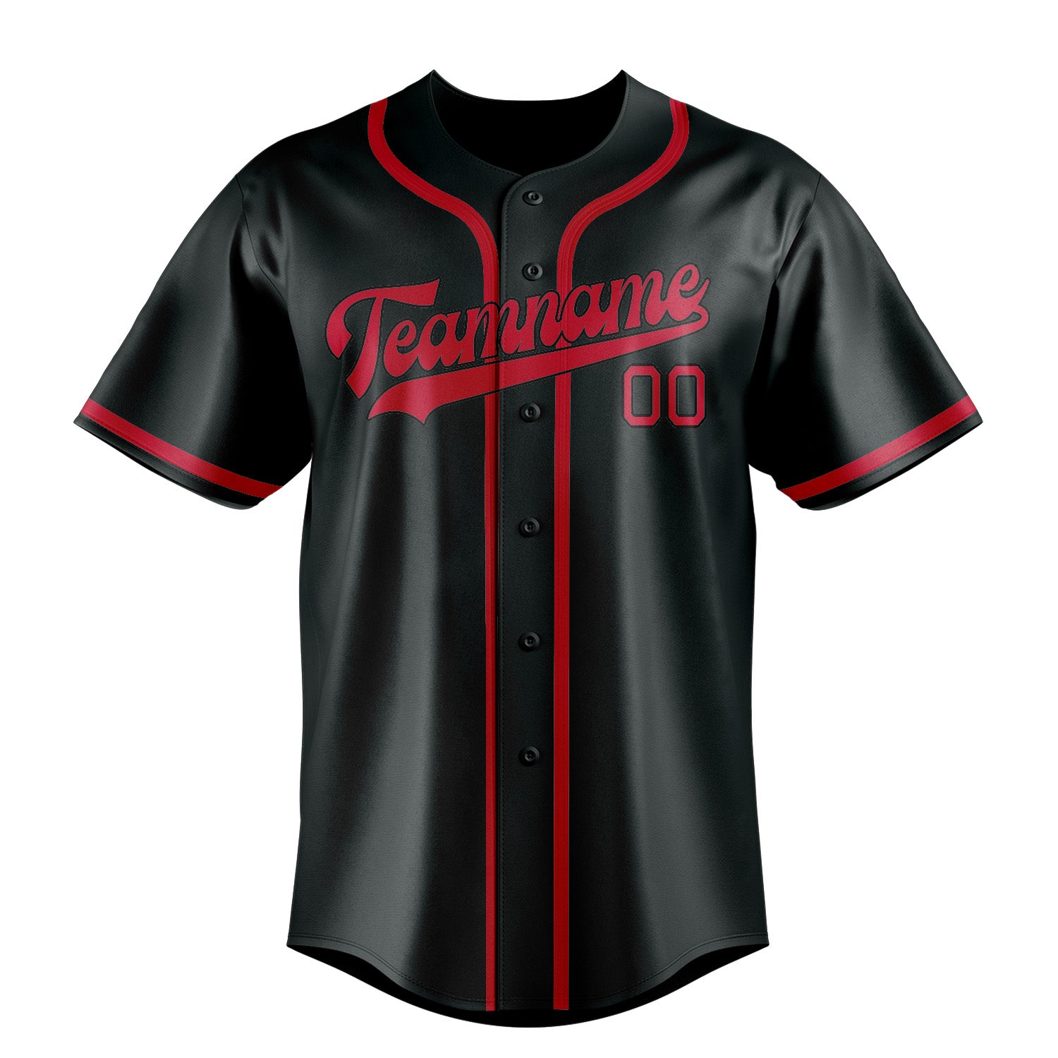 Custom Dark Grey Red Baseball Jersey
