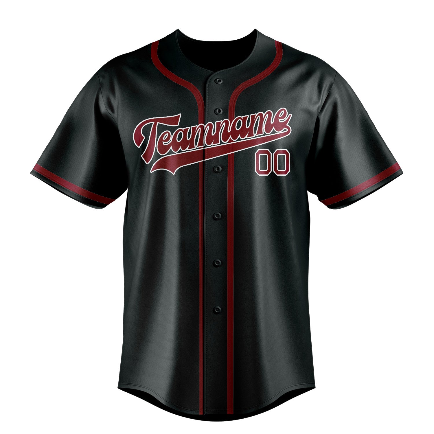 Custom Dark Grey Crimson Red Baseball Jersey