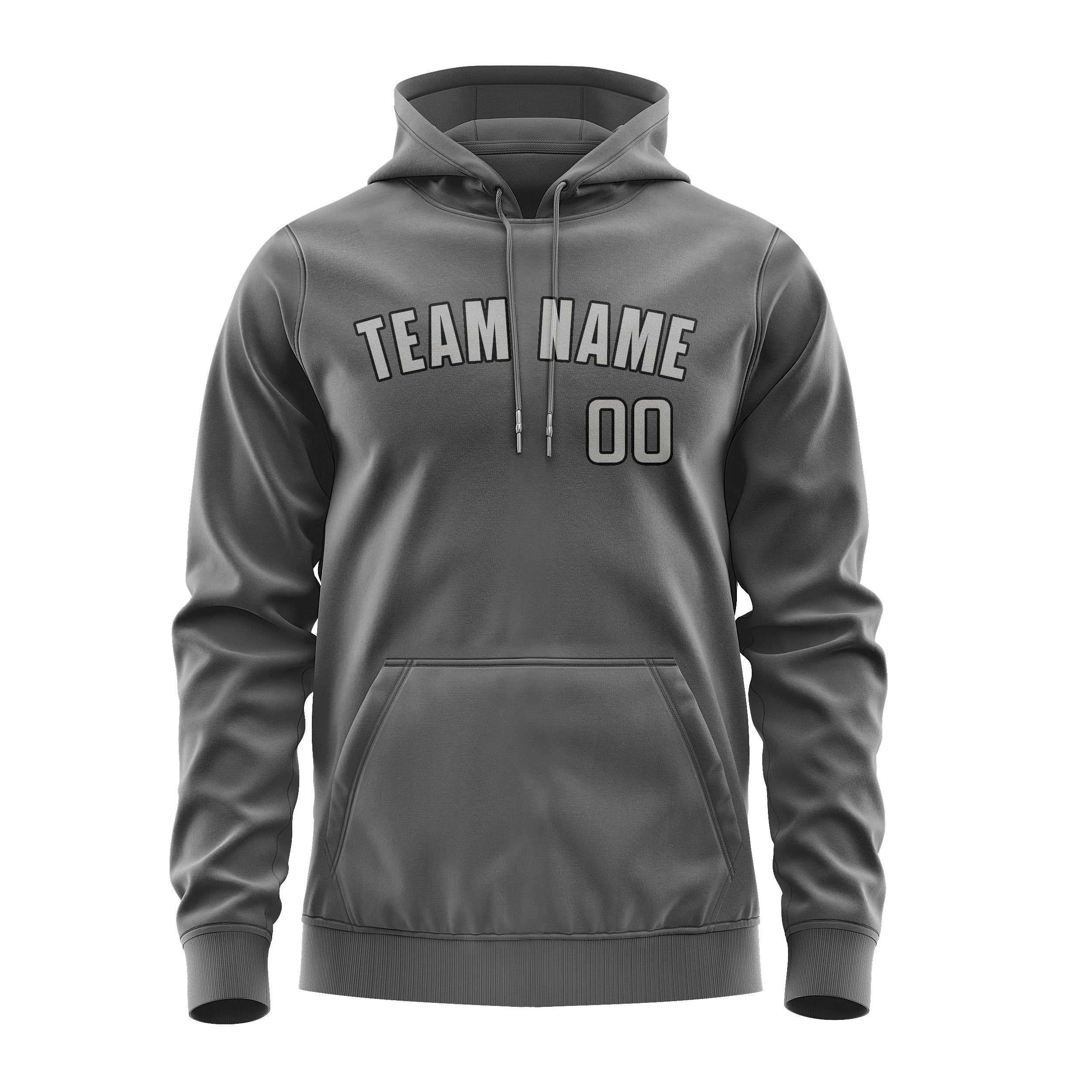 Custom Dark Grey Gray Hoodie