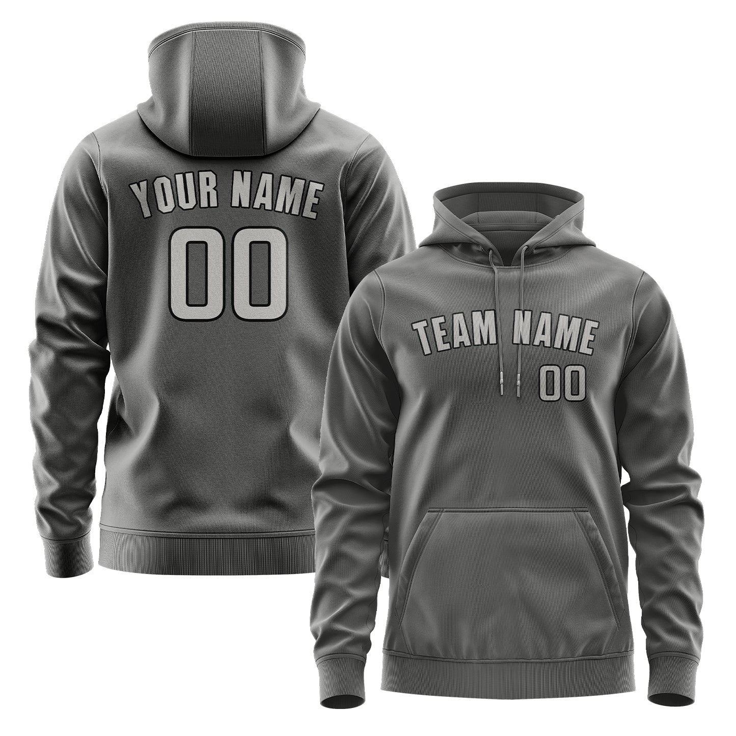 Custom Dark Grey Gray Hoodie