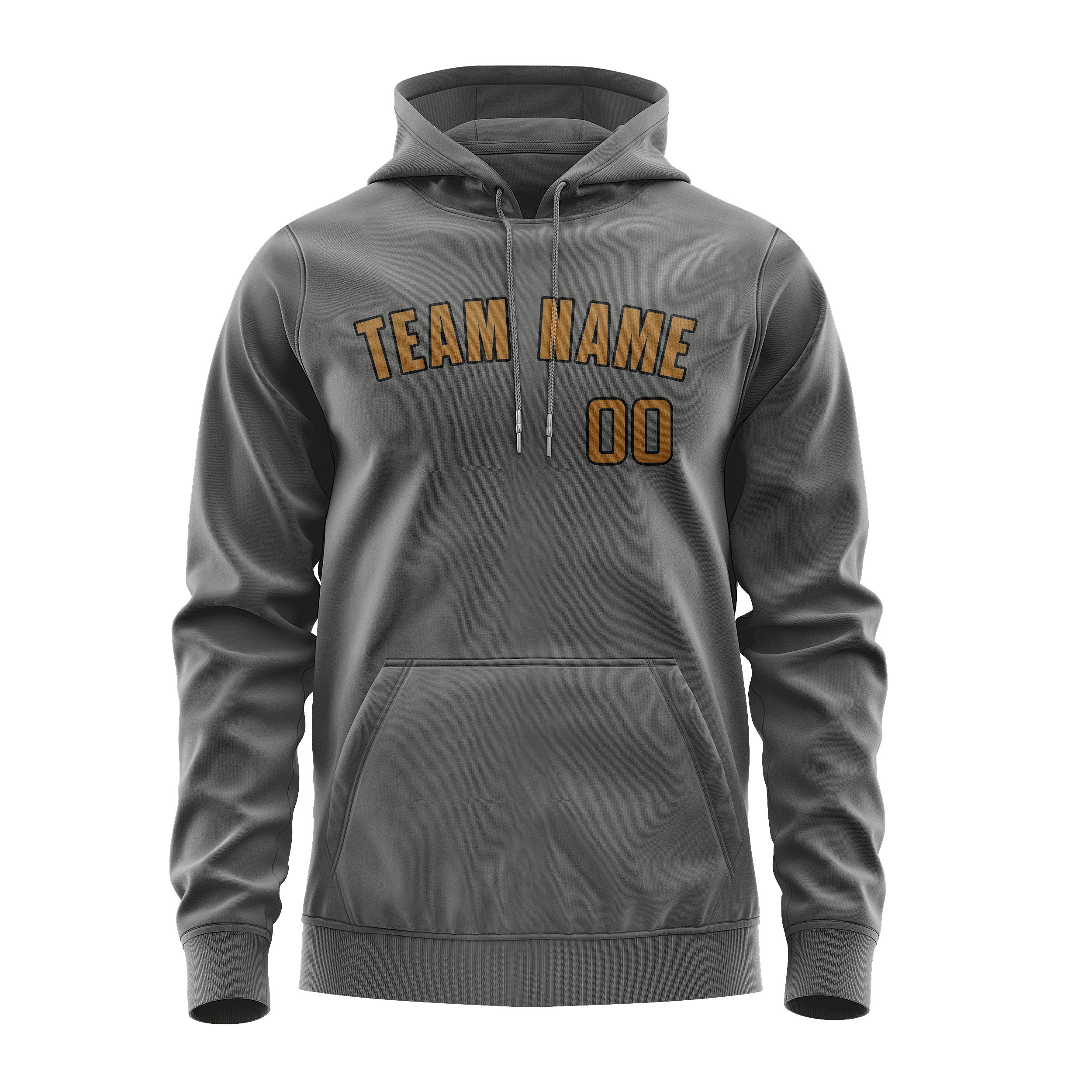 Custom Dark Grey Khaki Hoodie
