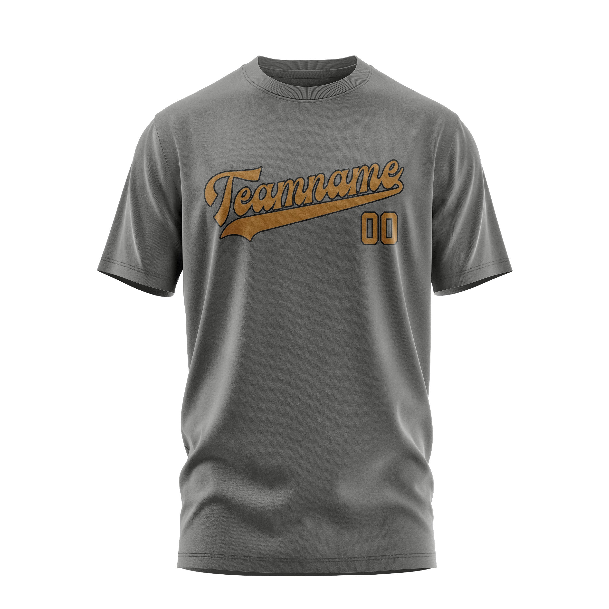 Custom Dark Grey Khaki T-Shirt