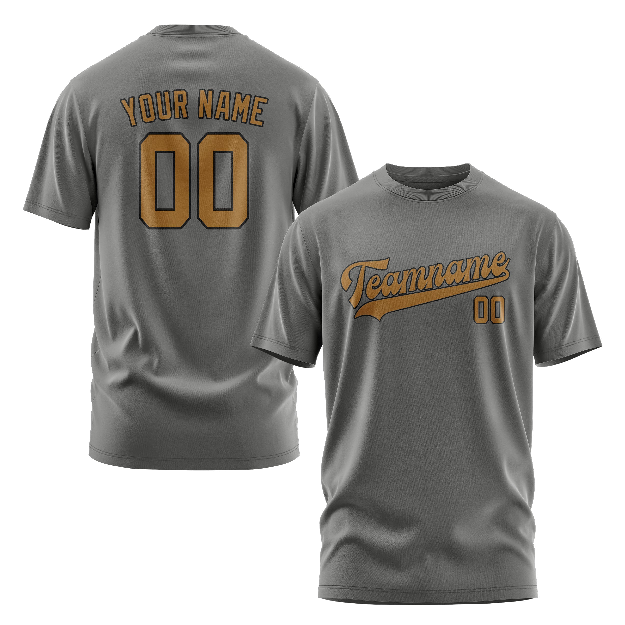 Custom Dark Grey Khaki T-Shirt