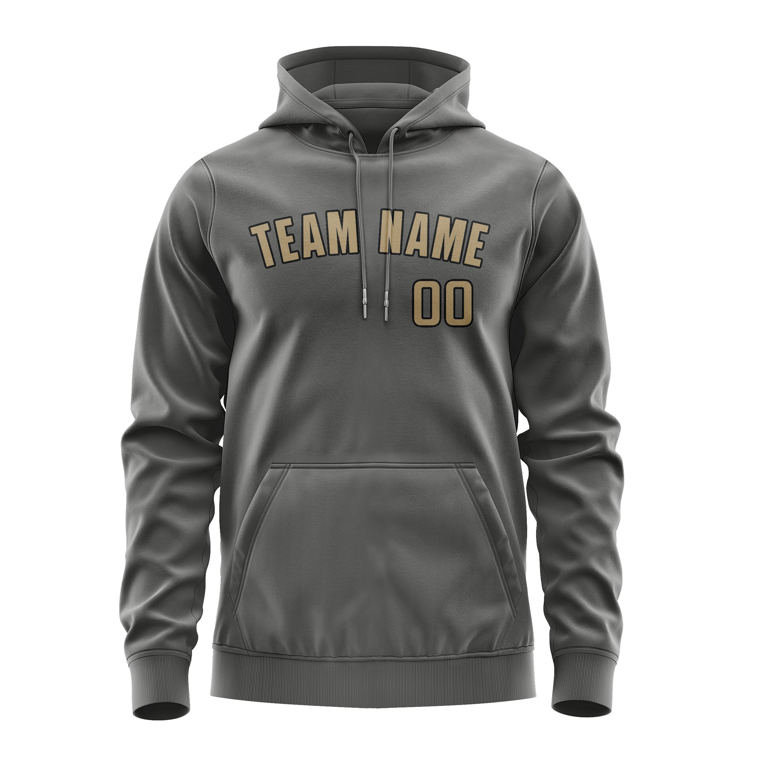Custom Dark Grey Light Khaki Hoodie