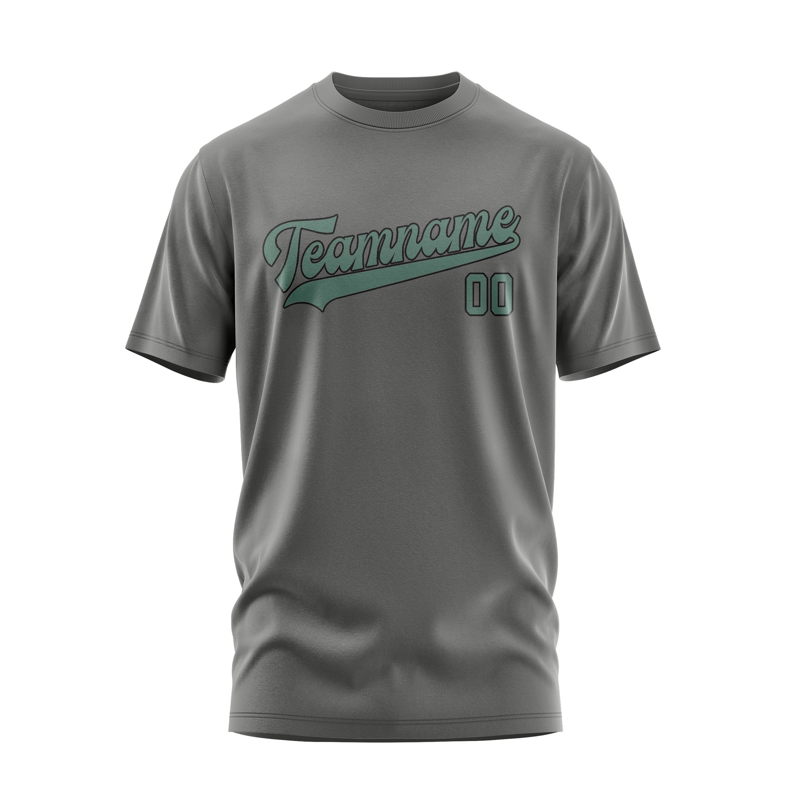 Custom Dark Grey Blue Green T-Shirt
