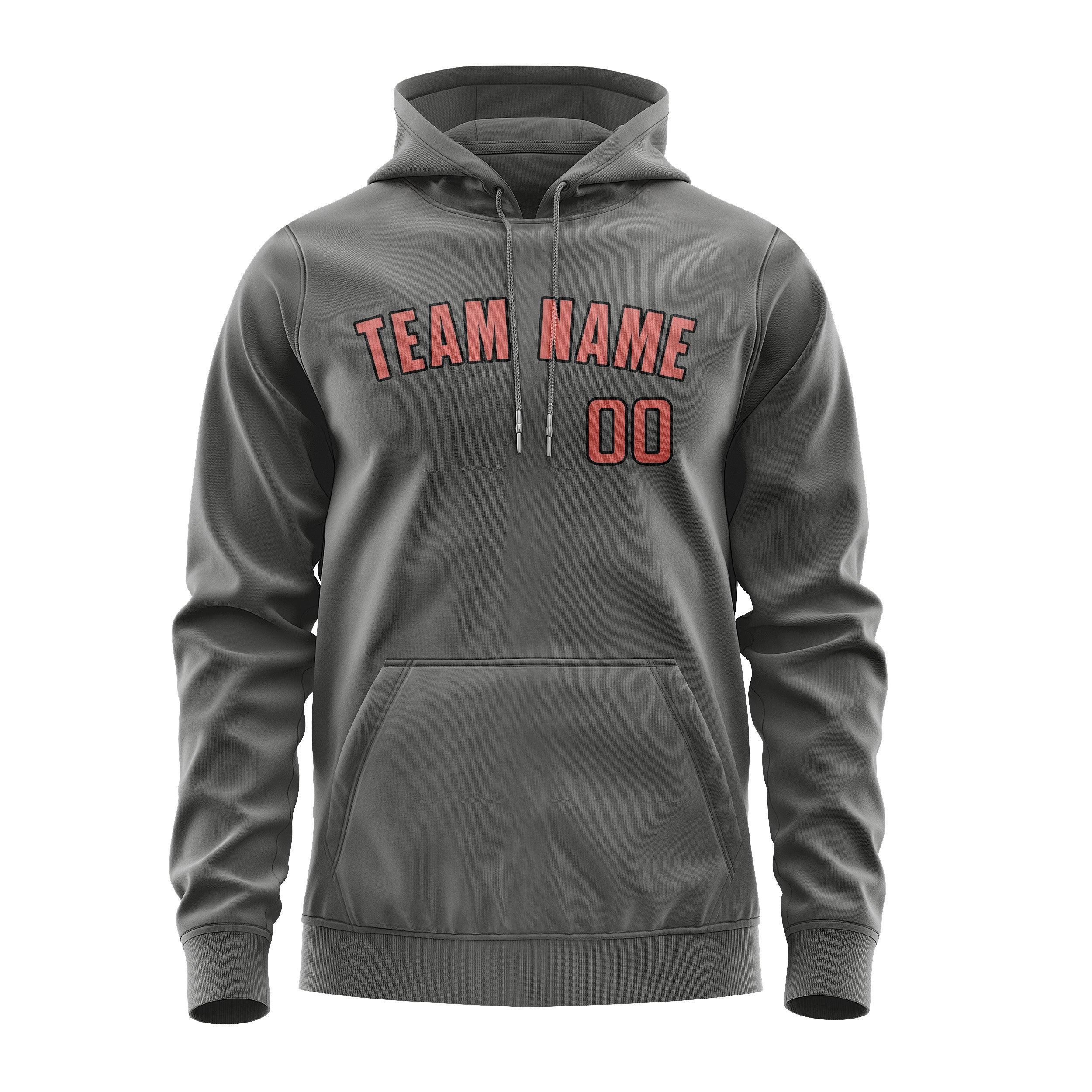 Custom Dark Grey Copper Rose Hoodie