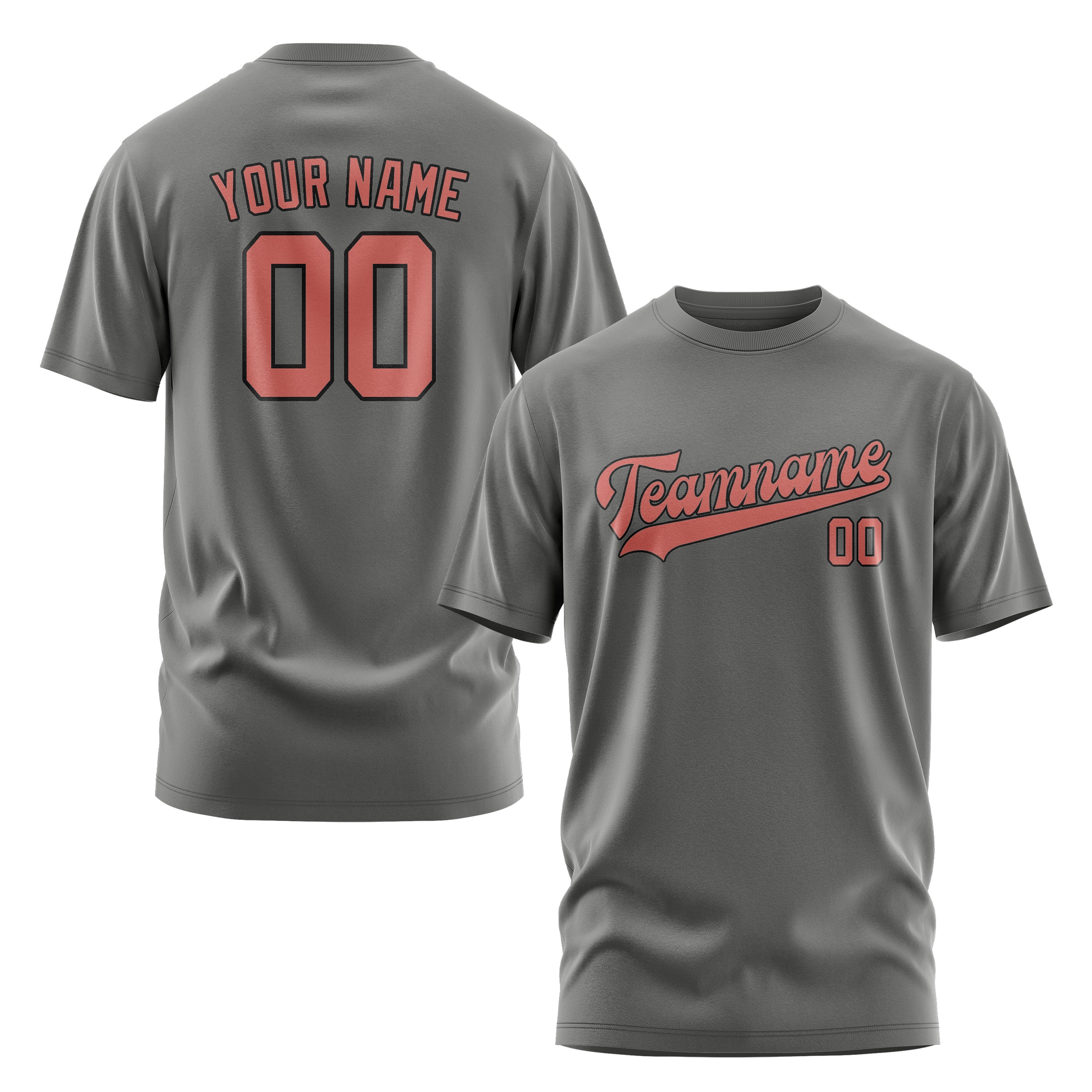 Custom Dark Grey Copper Rose T-Shirt