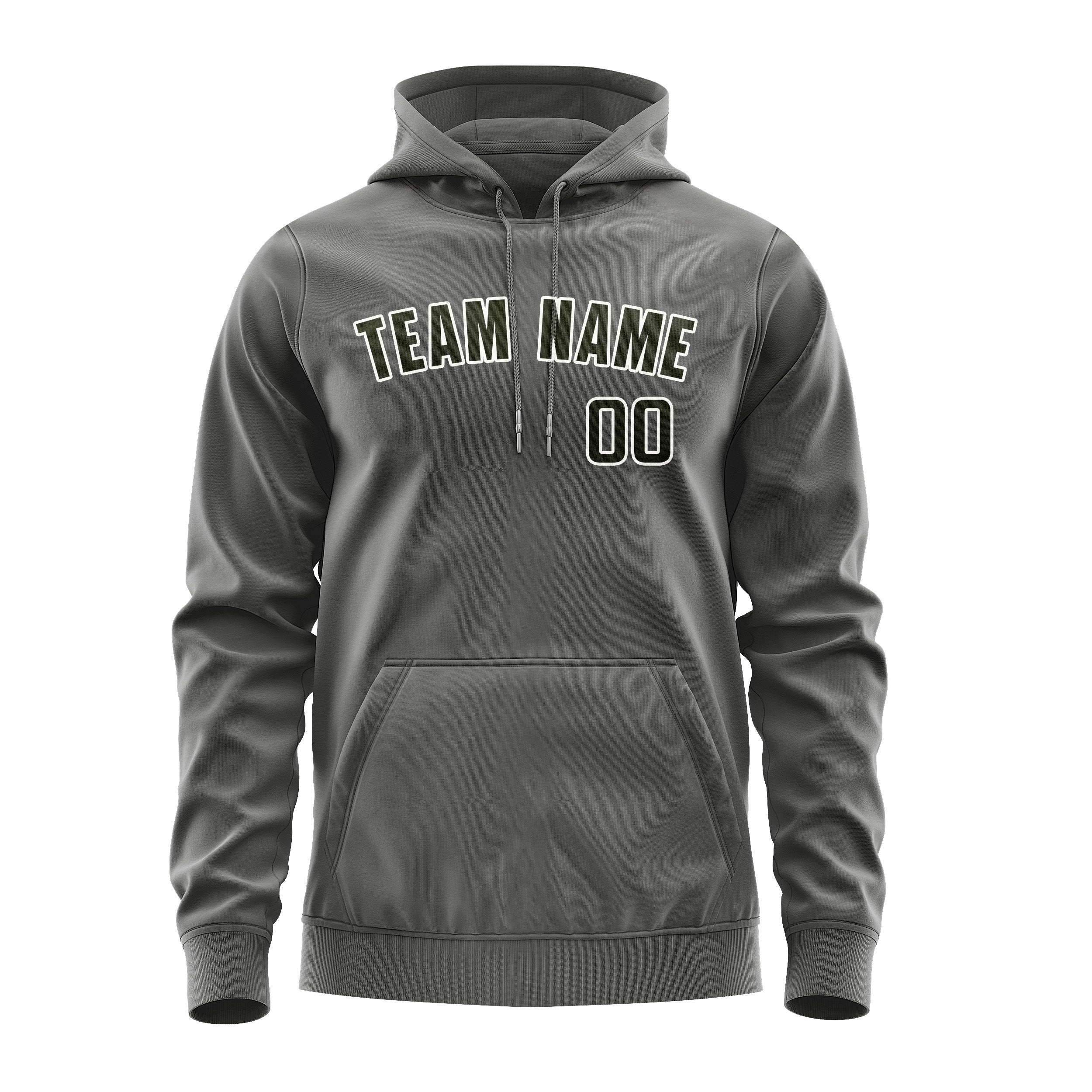 Custom Dark Grey Olive Hoodie