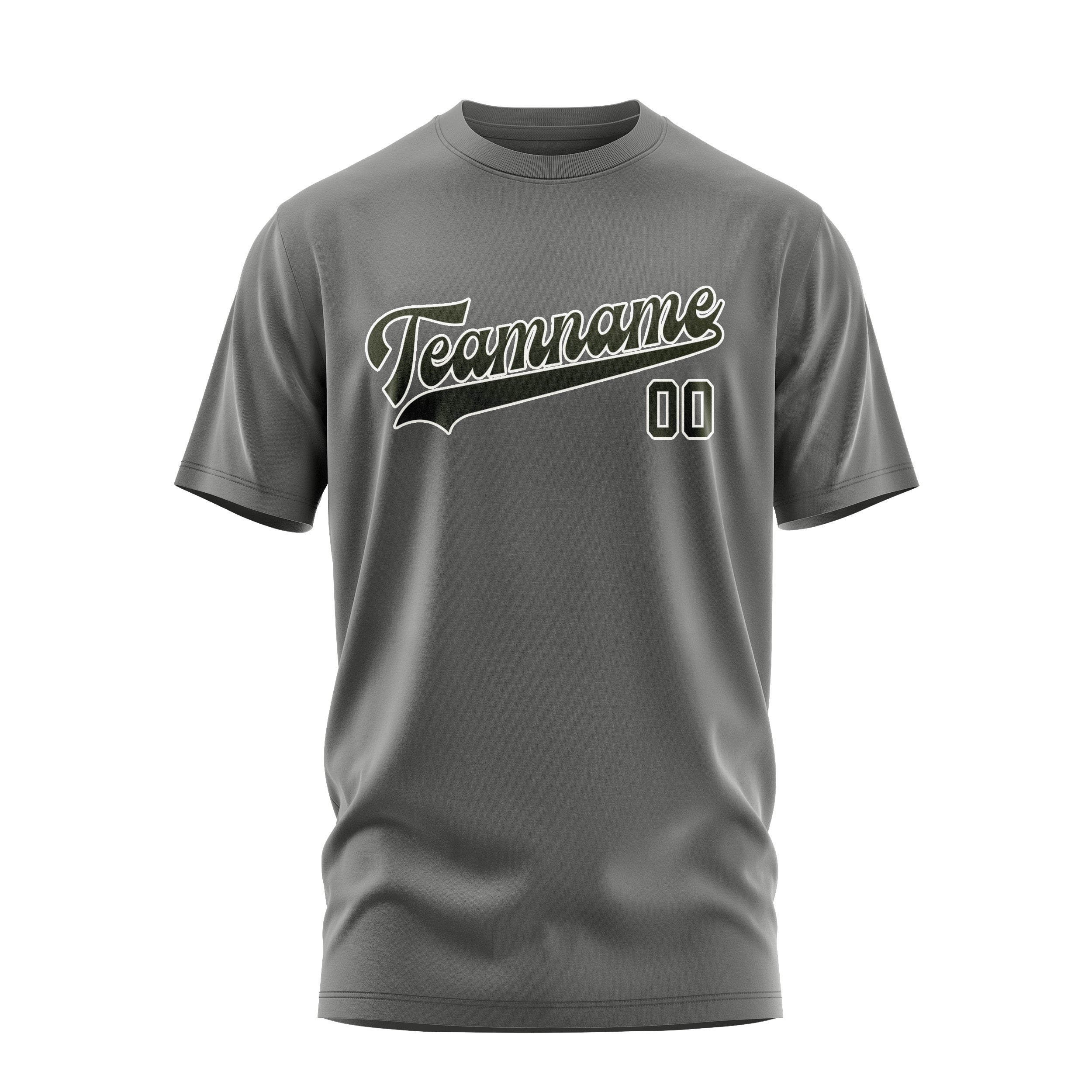 Custom Dark Grey Olive T-Shirt