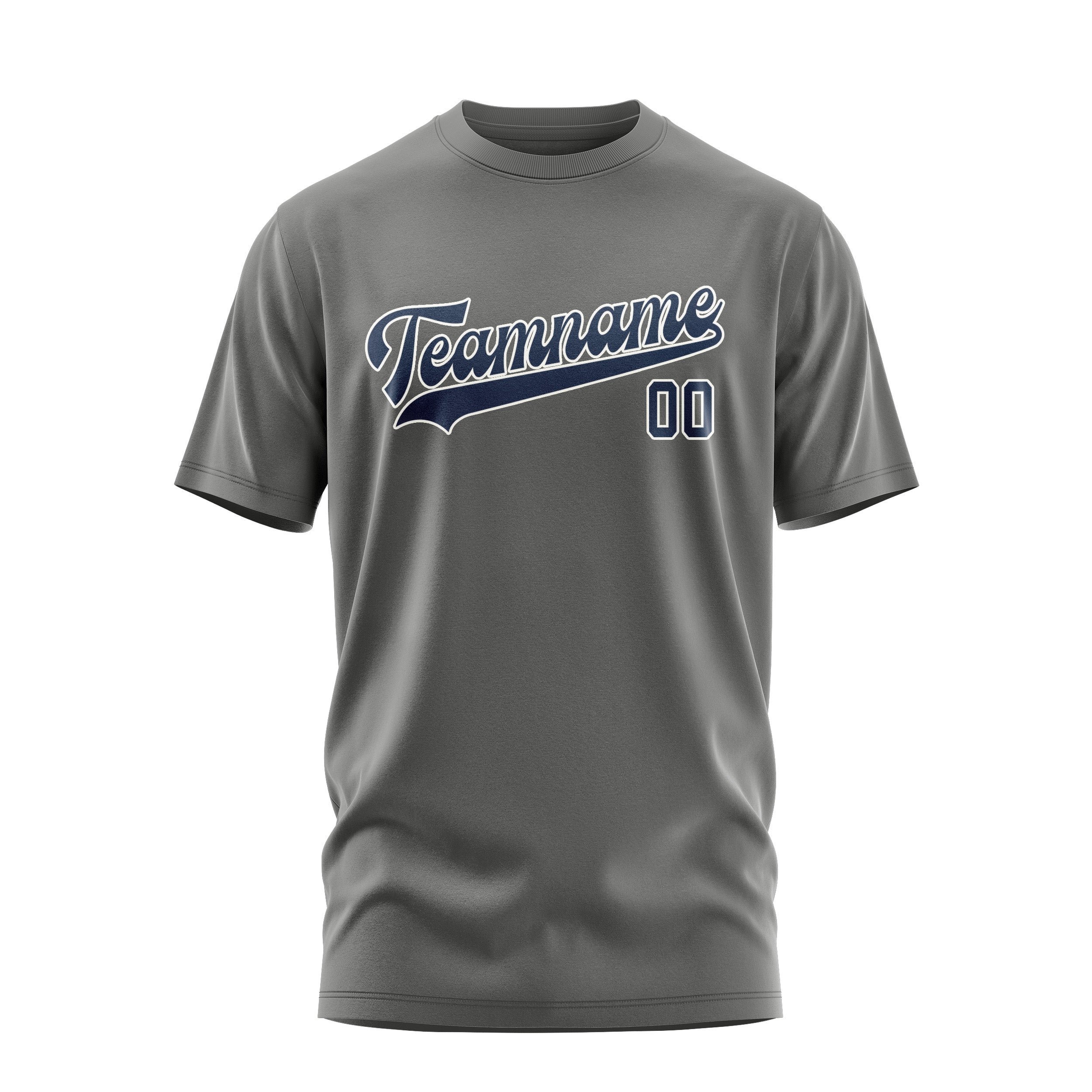 Custom Dark Grey Blue T-Shirt