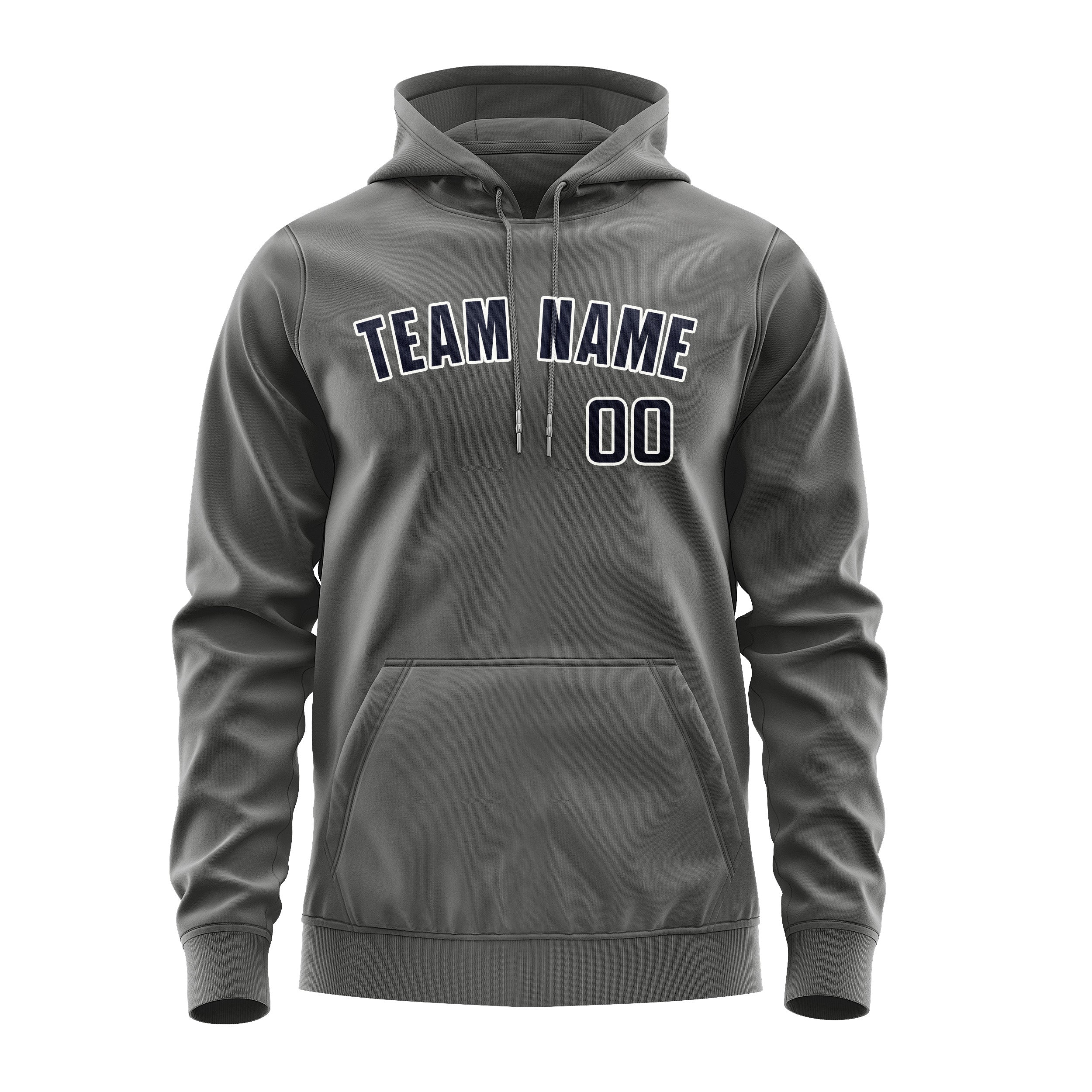 Custom Dark Grey Navy Hoodie