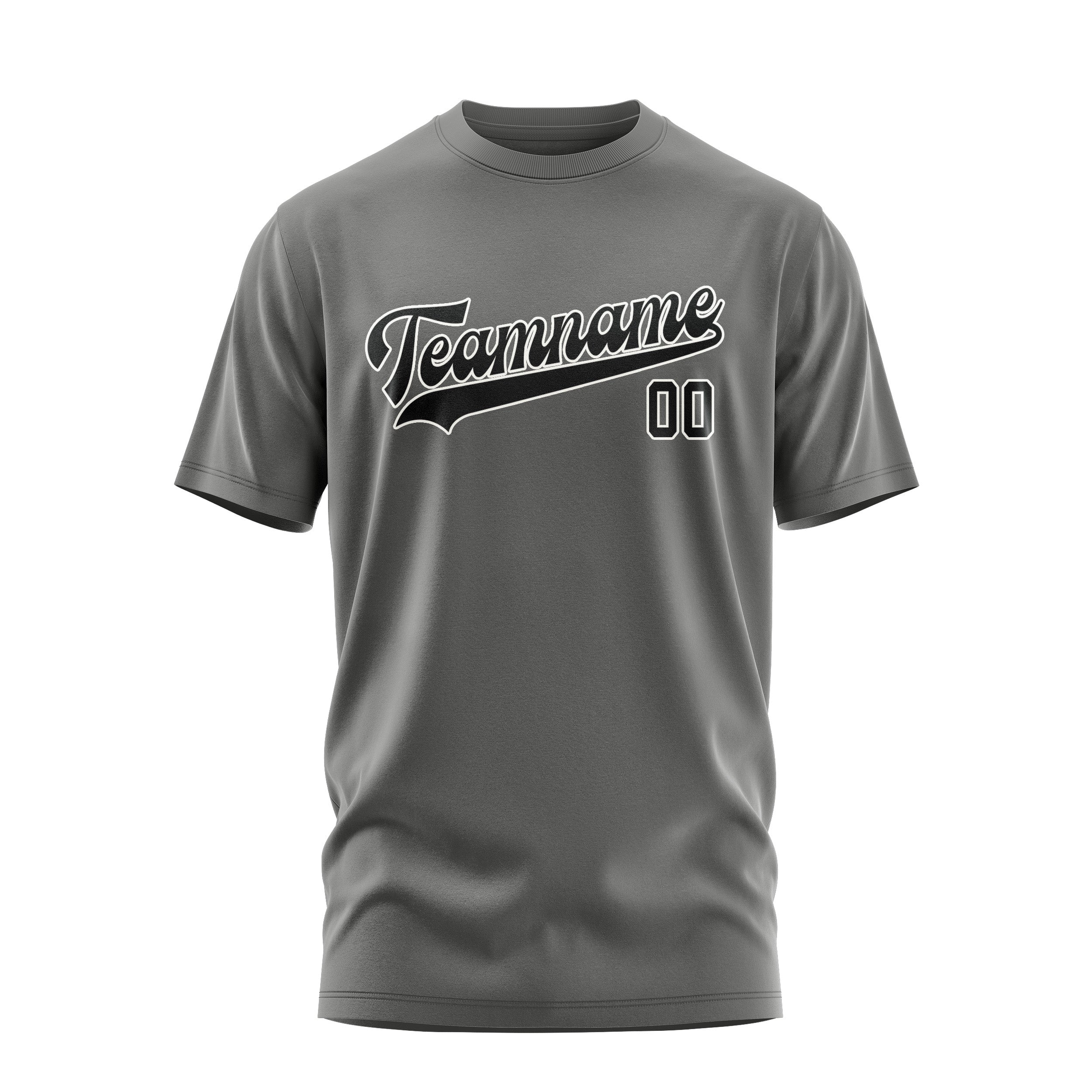 Custom Dark Grey Black T-Shirt