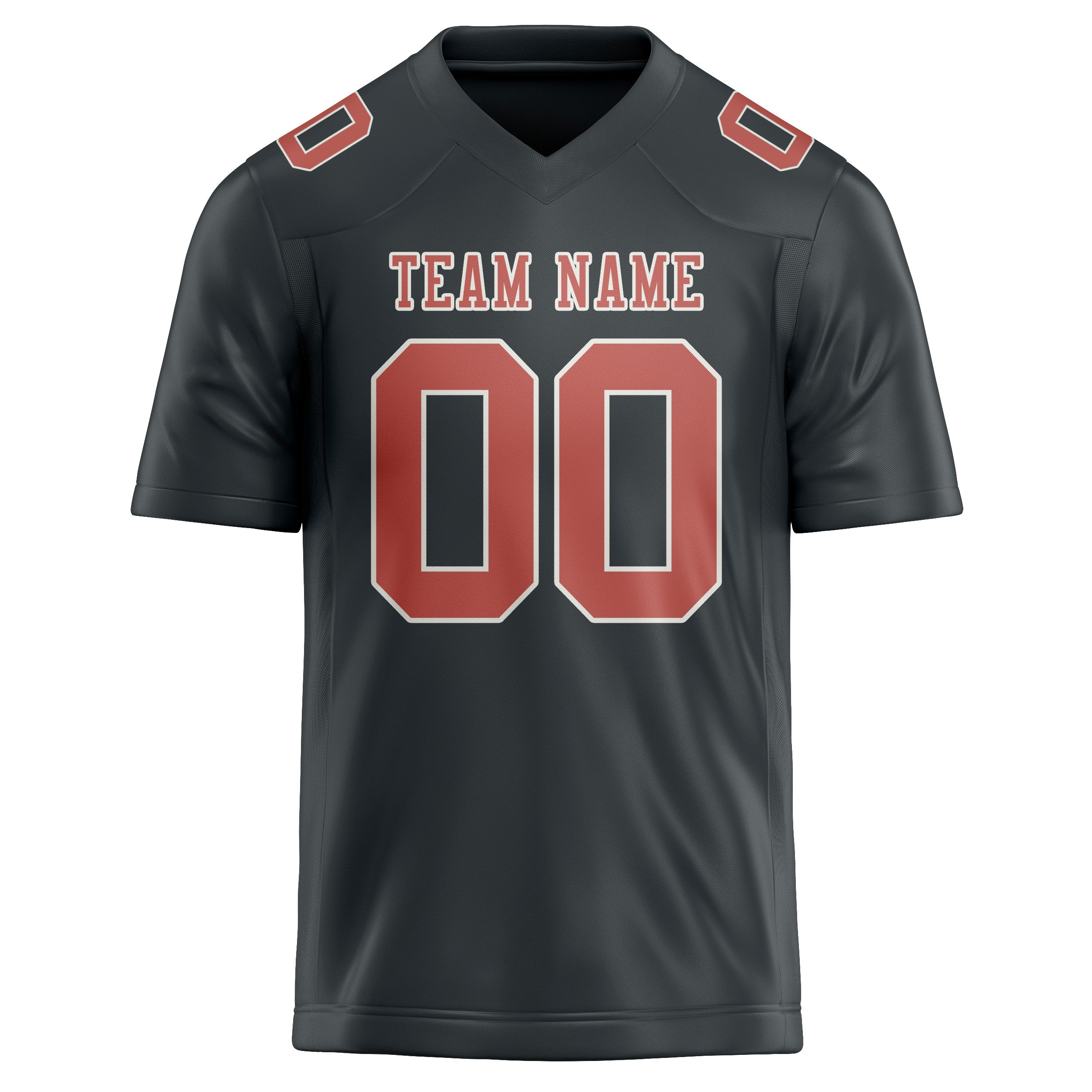 Custom Dark Grey Copper Rose Football Jersey