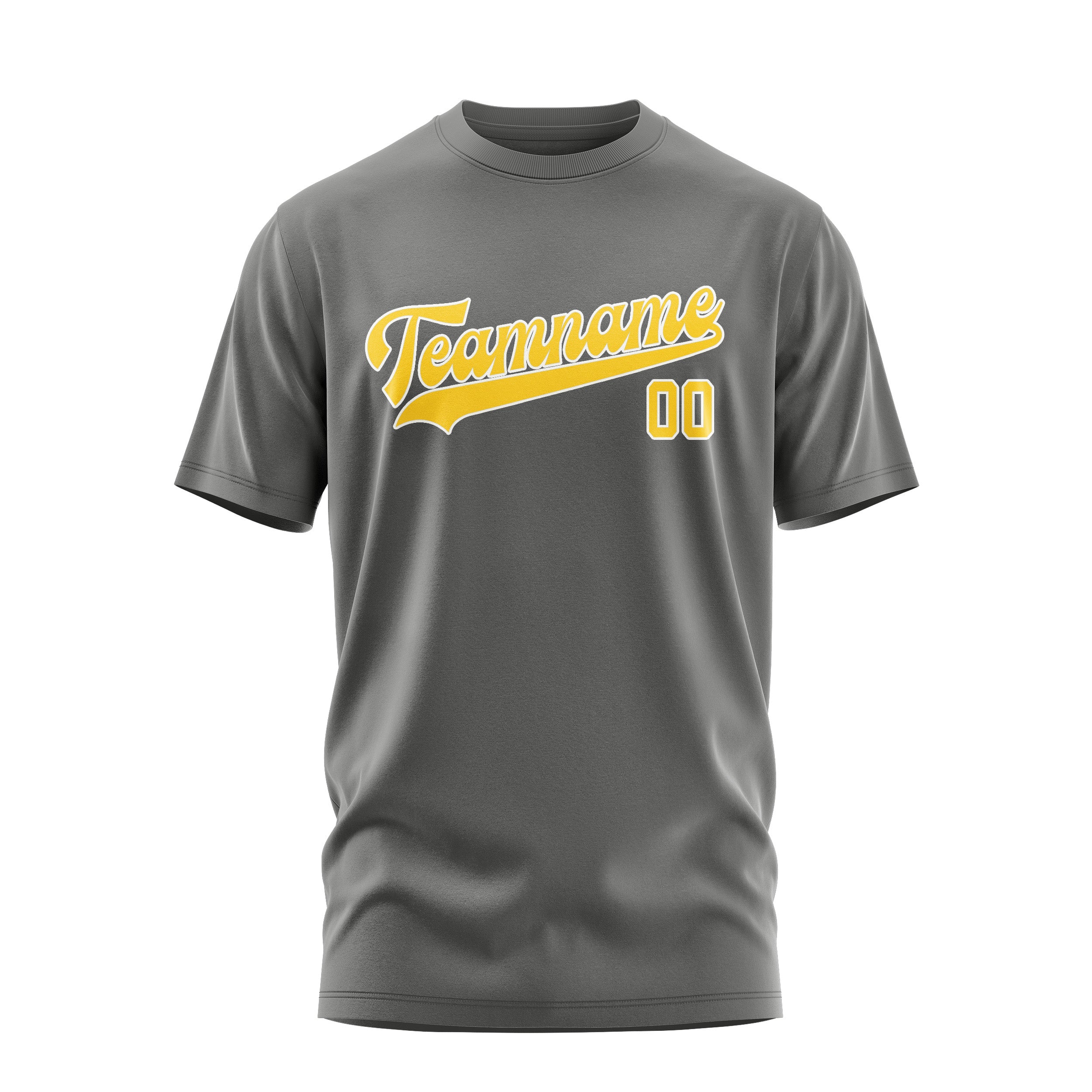 Custom Dark Grey Gold T-Shirt