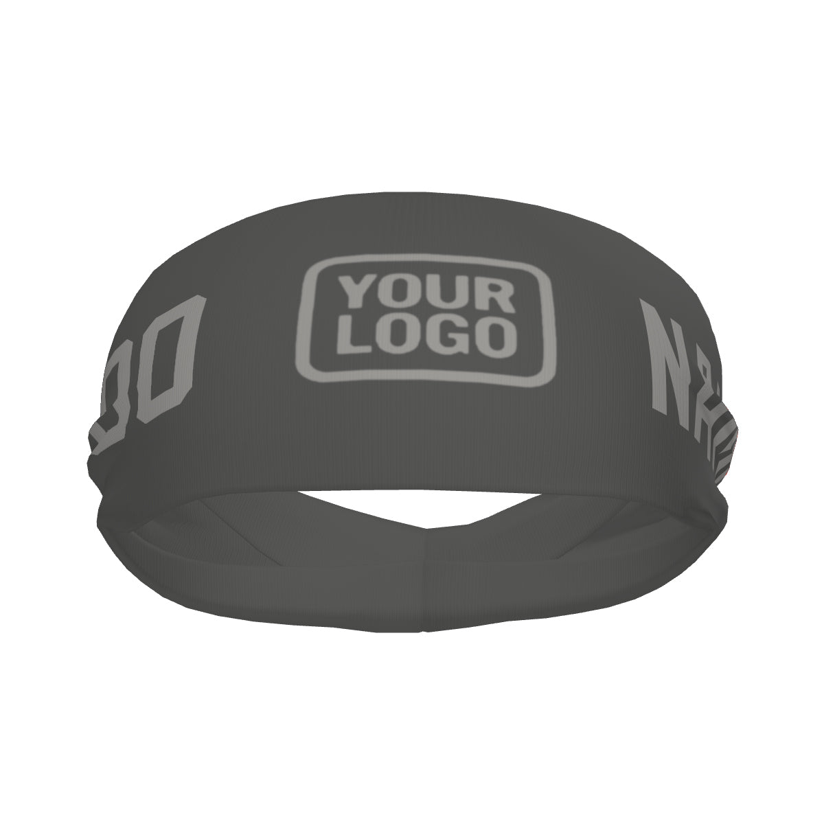 Custom Dark Grey Gray Sports headband