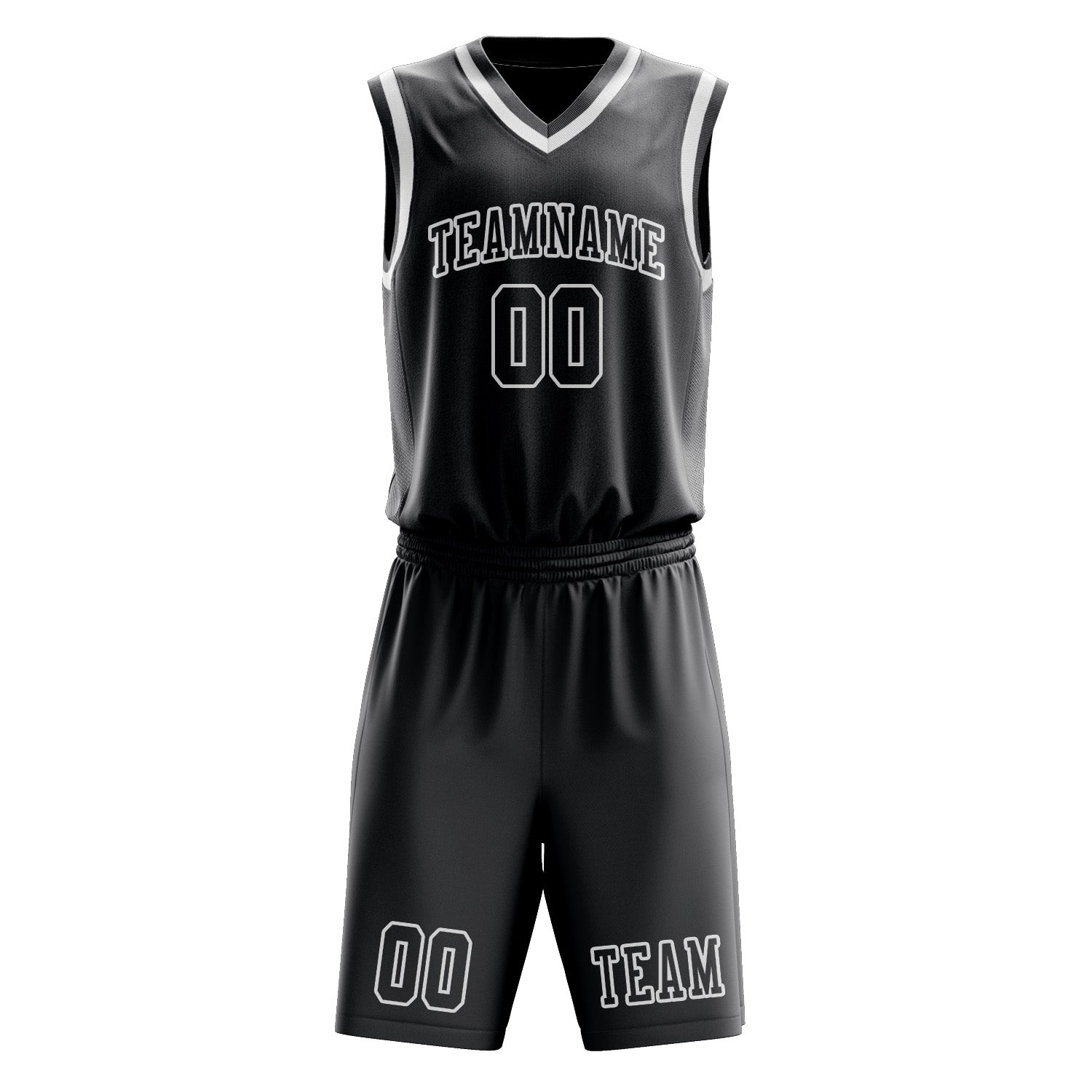 Custom Dark Grey Dark Grey Basketball Set