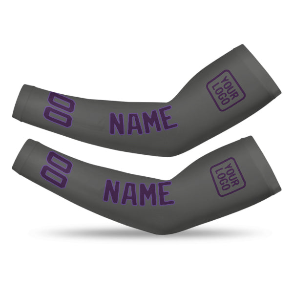 Custom Dark Grey Purple Arm Sleeve